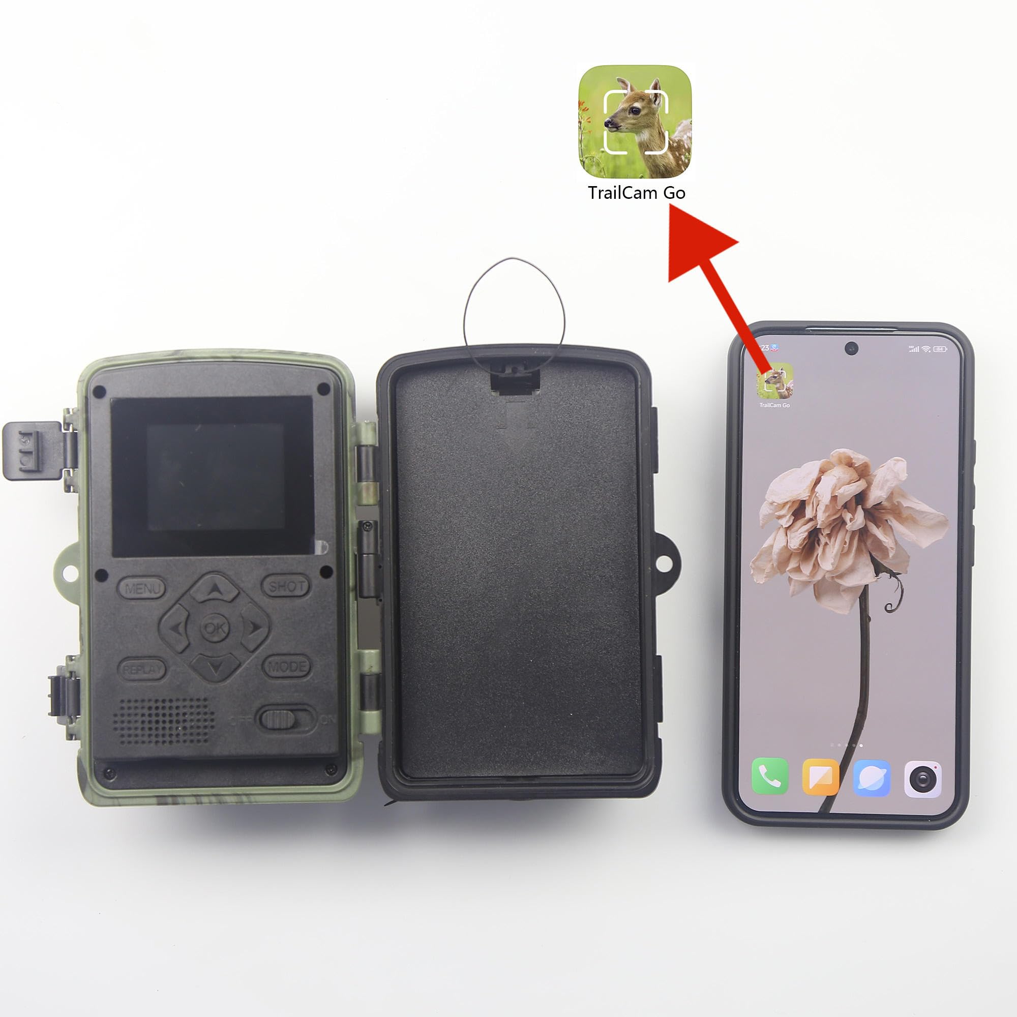 48MP 4K 30fps Wildlife Camera with Mobile Phone Transmission, Motion Sensor, Night Vision, WiFi, 120° Detection Angle, 0.2s Fast Trigger, IP66 Waterproof for Wildlife Monitoring and Home Security