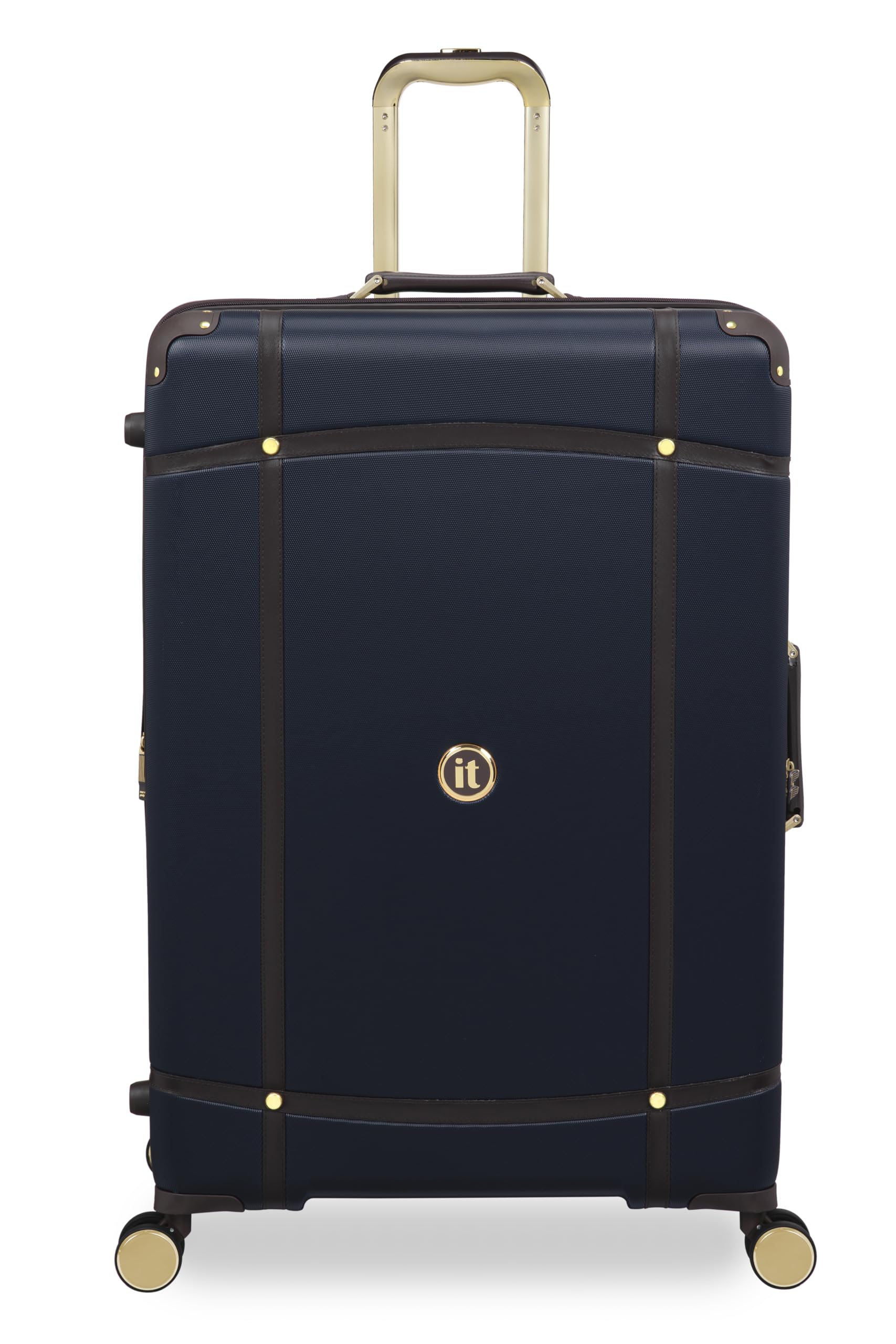 Superiority - Large (Blueberry) Leather Trims TSA Lock 8 Wheel Trolley Bag-image-7