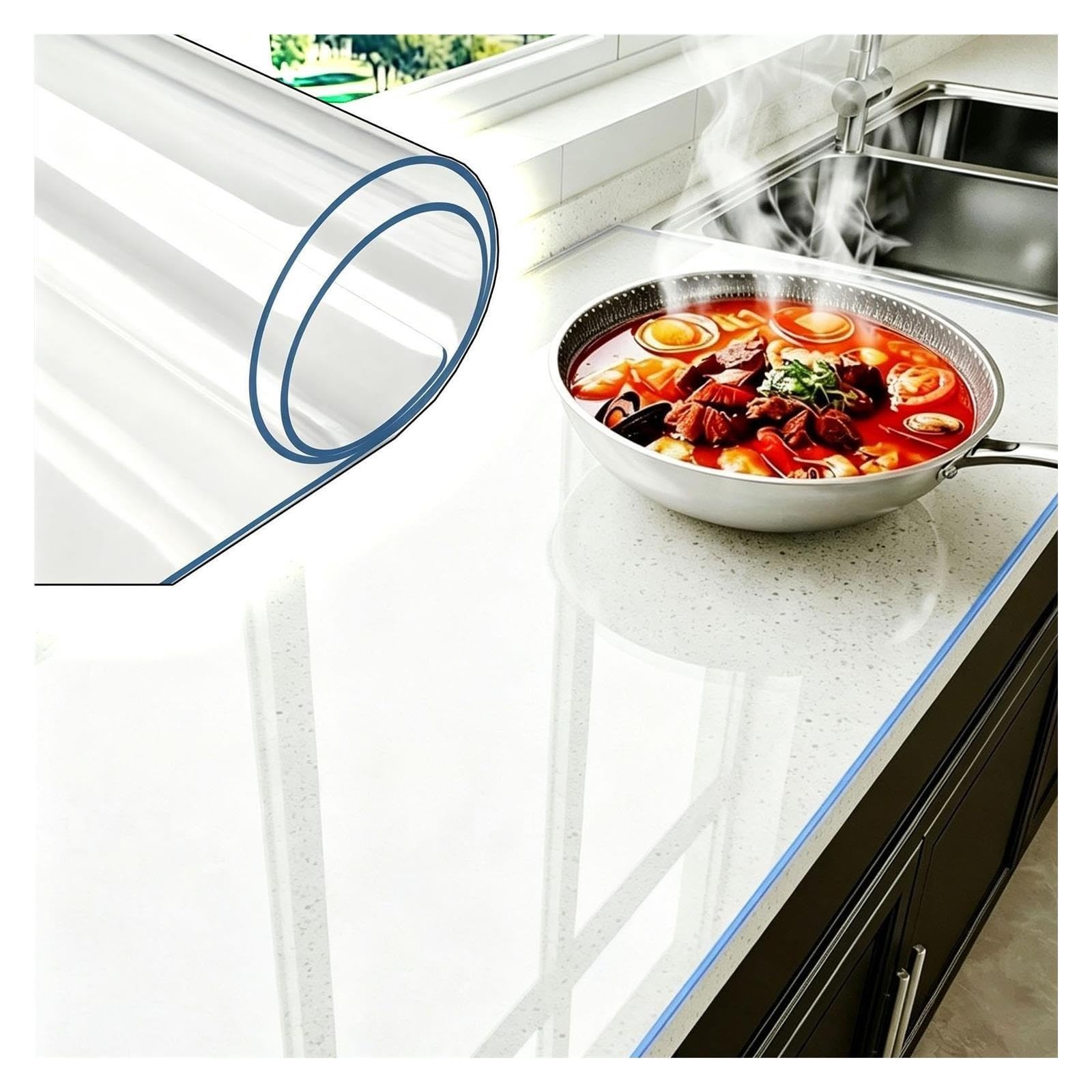 klebefolie transparent Tischschutzmatte selbstklebend TPU