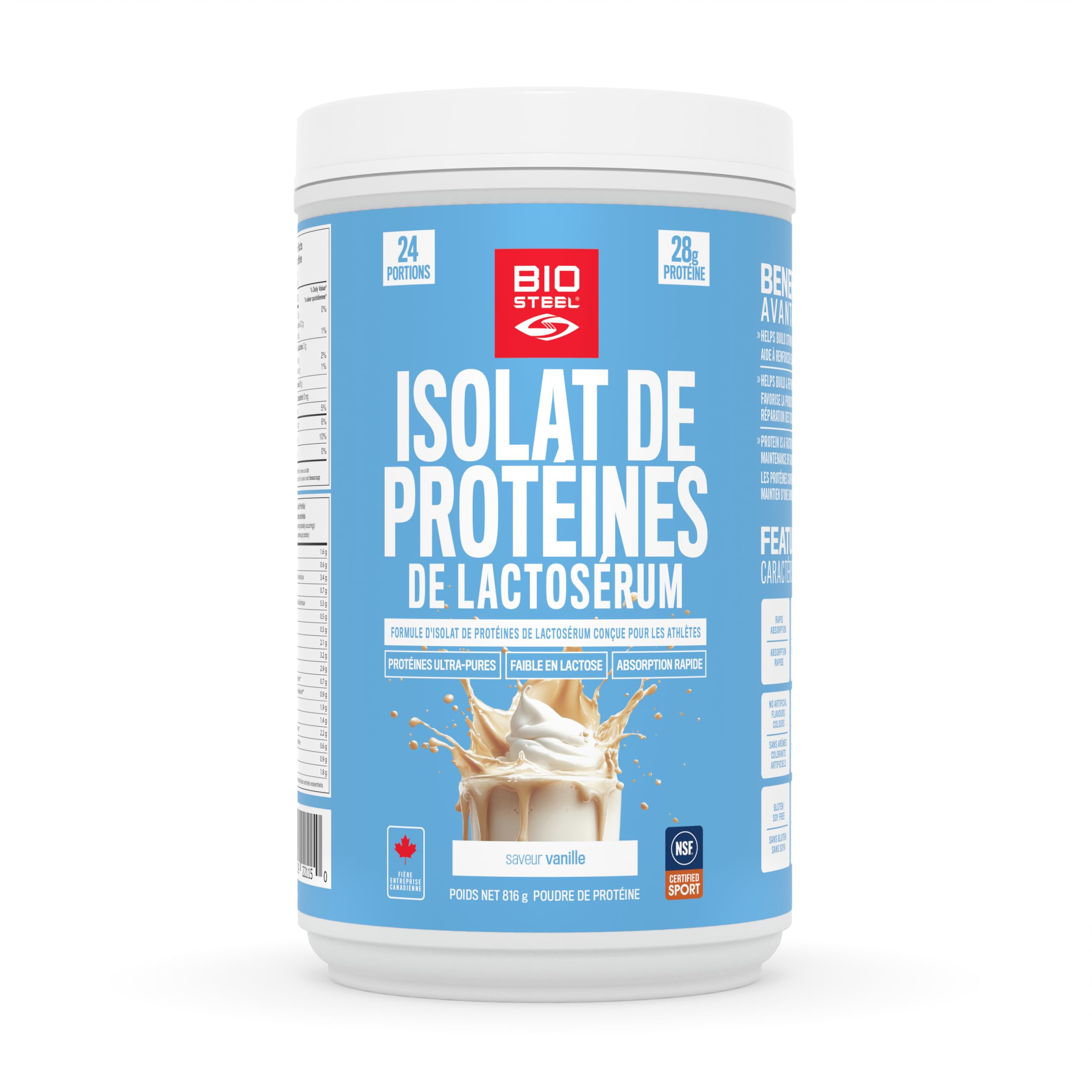 BioSteel Whey Protein Isolate Powder, Vanilla, 24 Servings — Amazon image 4