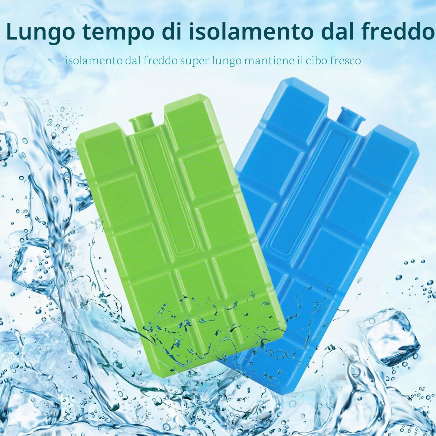 Bacone refrigerante per borsa refrigerante, 2/4/8 pezzi da 200 ml, elemento refrigerante riutilizzabile ultra sottile, adatto per esterni per mantenere gli alimenti freschi