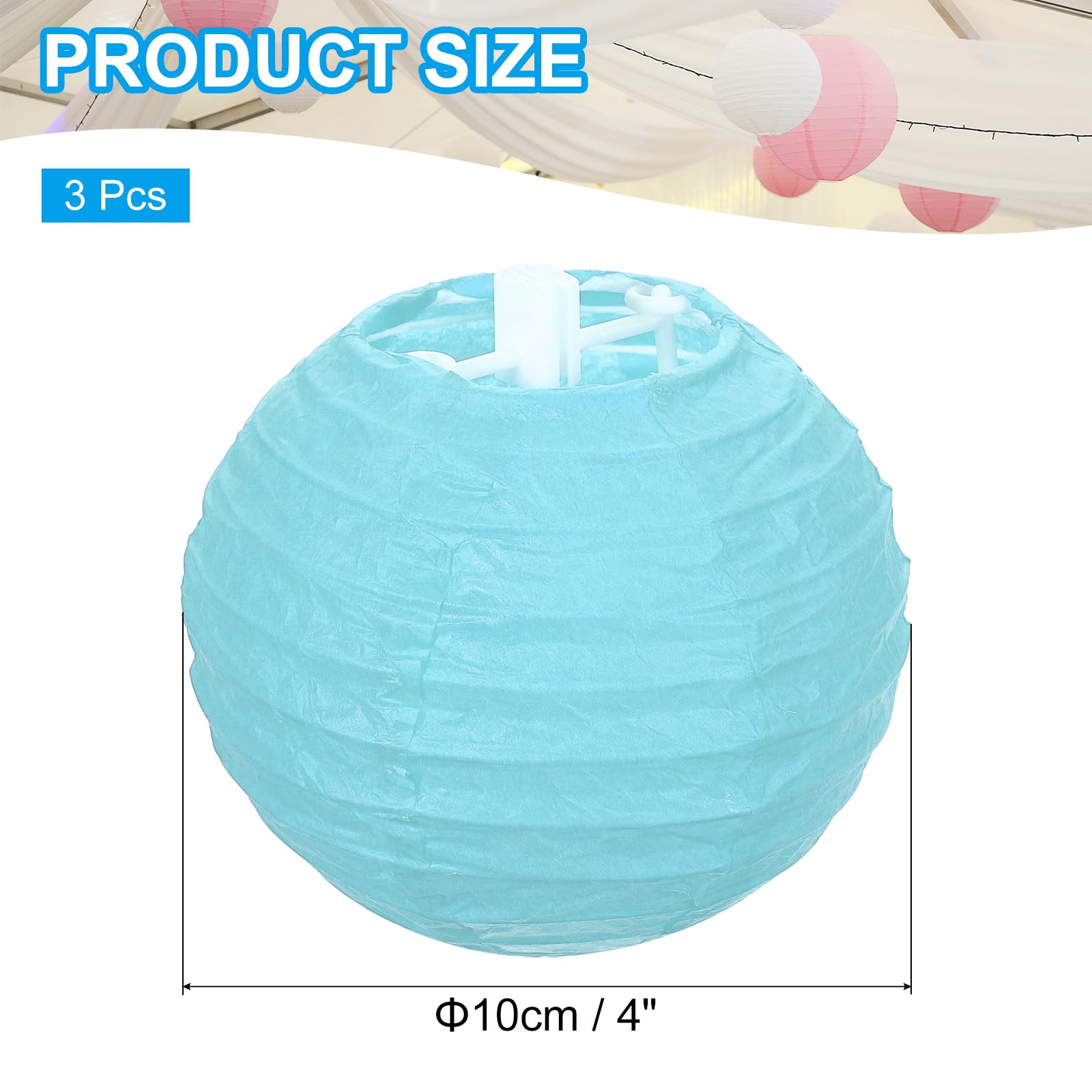 PATIKIL Round Paper Lanterns 10cm/4