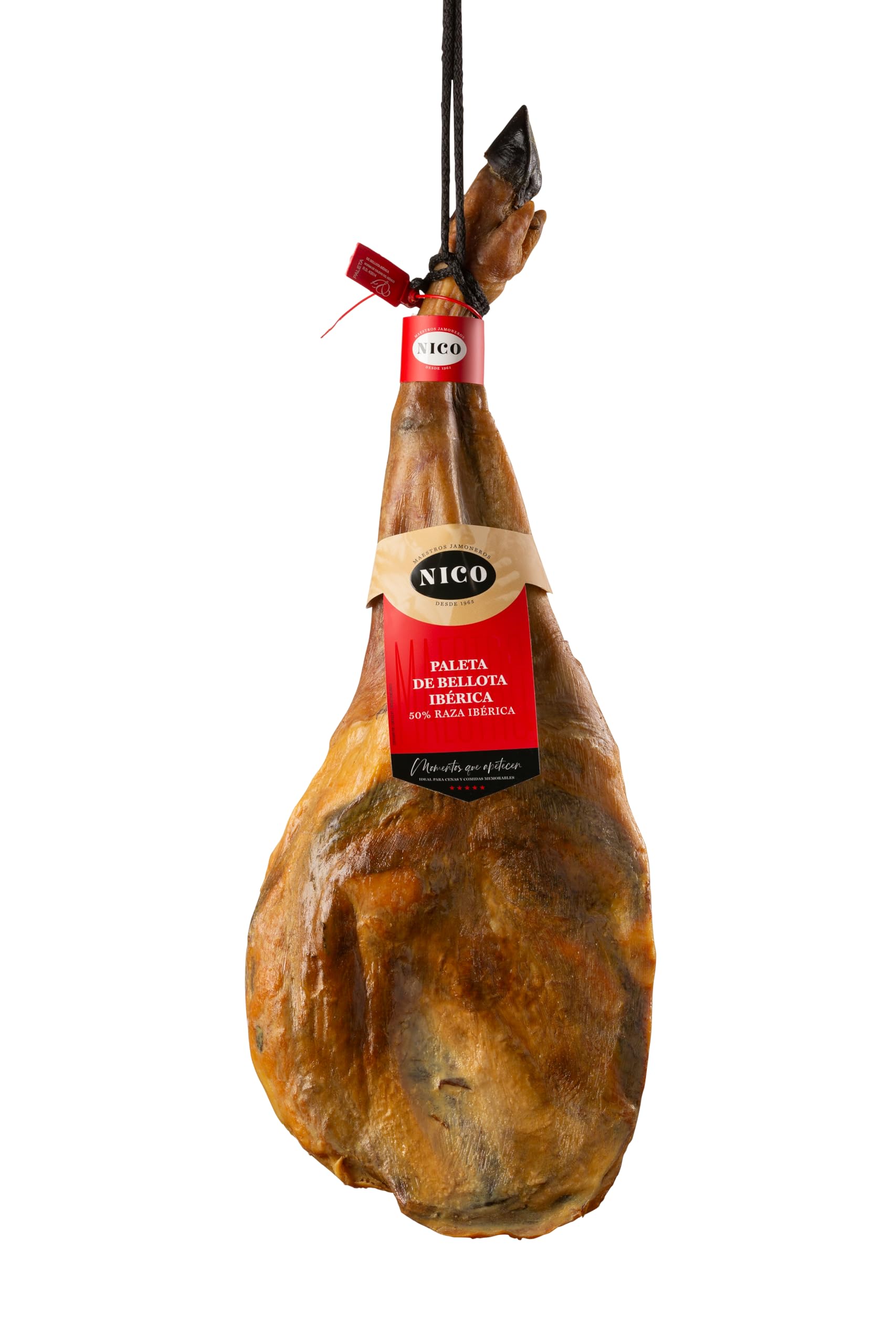 Nico Jamones - PALETA DE BELLOTA IBÉRICO 50% IBÉRICA Curación mínima 36 meses - Cerdos raza 100% ibérica