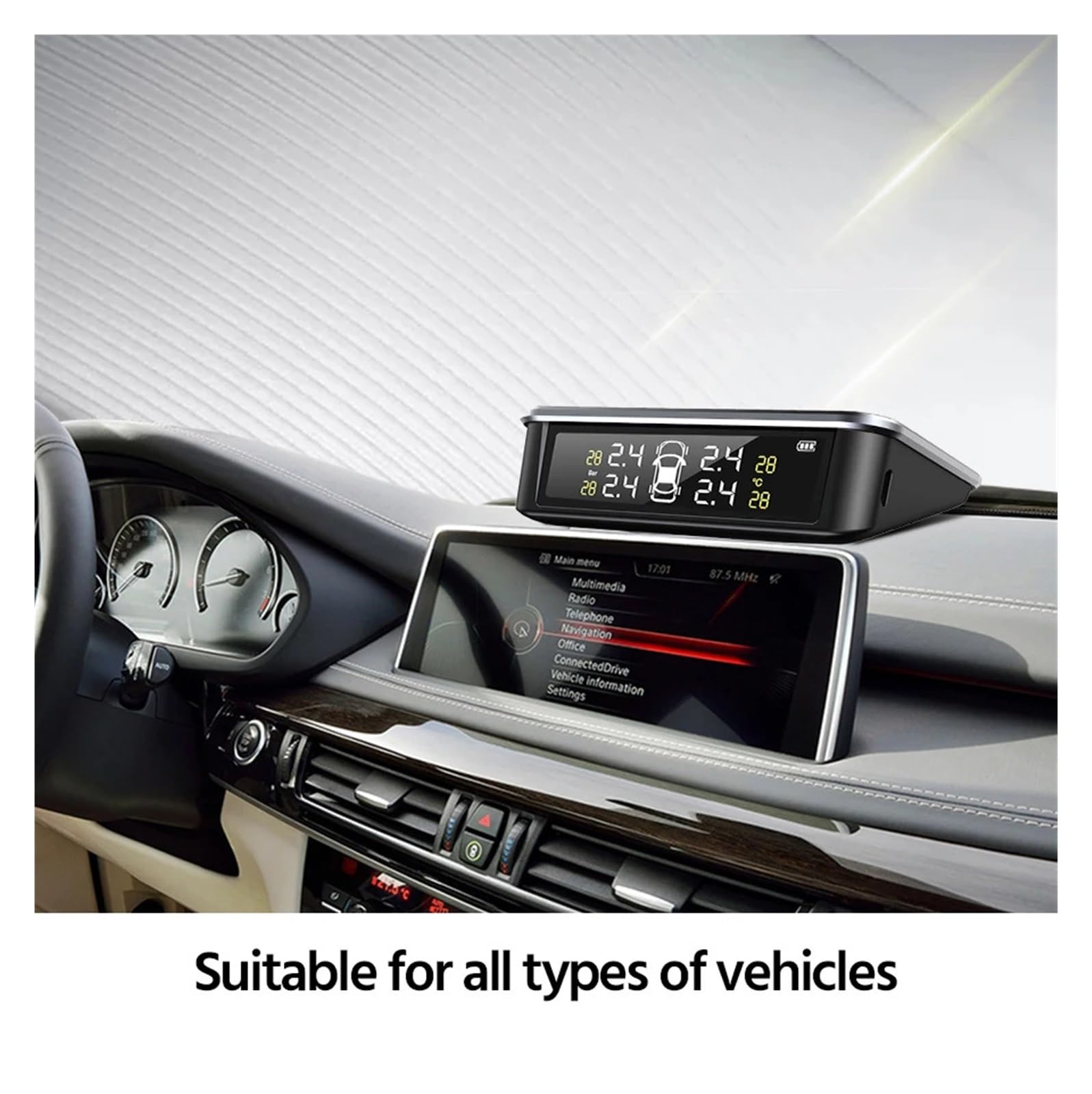 System monitorowania ciśnienia w oponach TPMS Solarny Czujnik Ciśnienia W Oponach System Monitorowania Ciśnienia W Oponach Samochodowych Z Zewnętrznymi Czujnikami 4 Kół TMPS Do samochodów ciężarowych