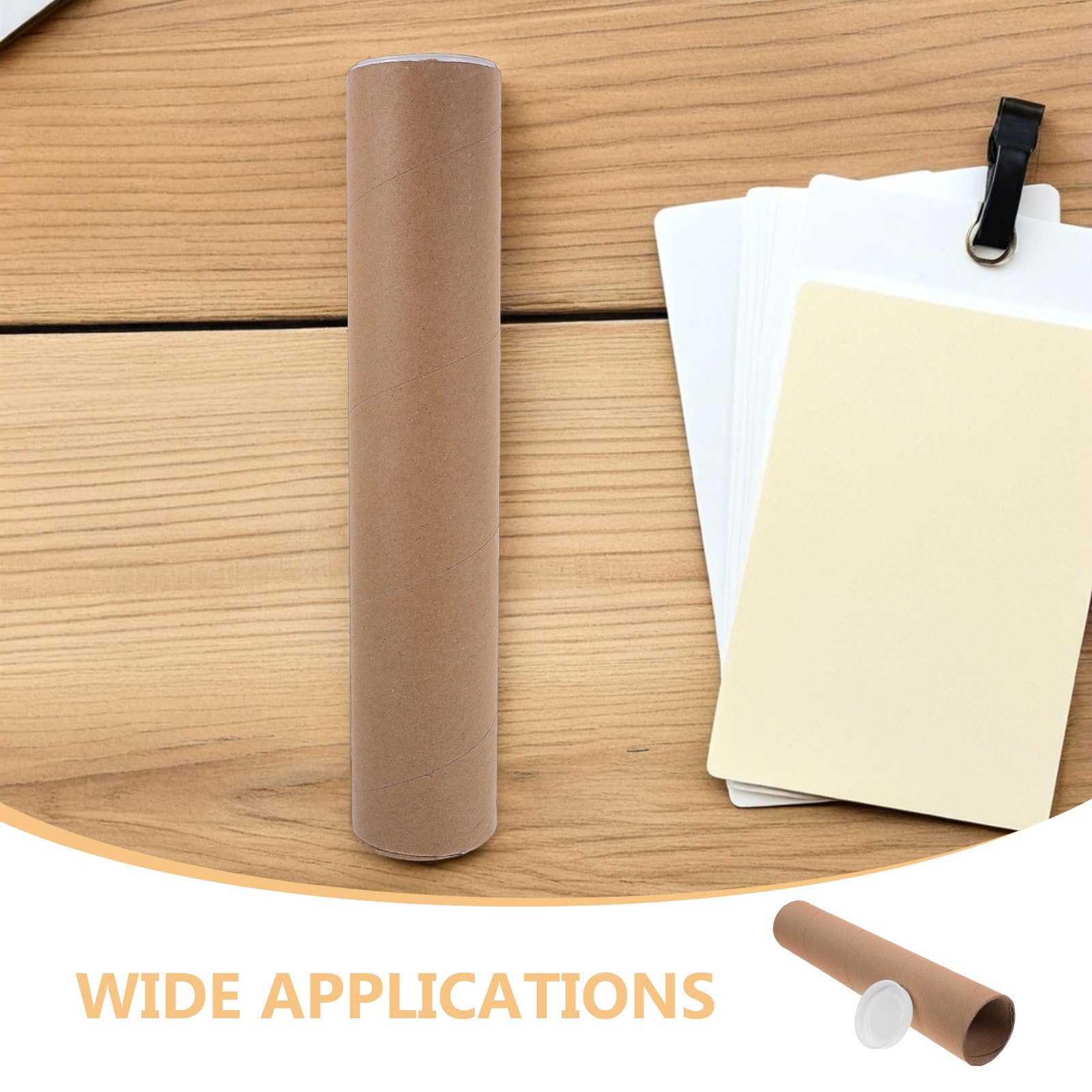 4 Tubes D'expédition avec Bouchons en Plastique : 13,2 Po X 2,5 Po - Tubes Cylindriques en Carton pour L'expédition de Plans, D'affiches, de Tirages D'art Et de Documents