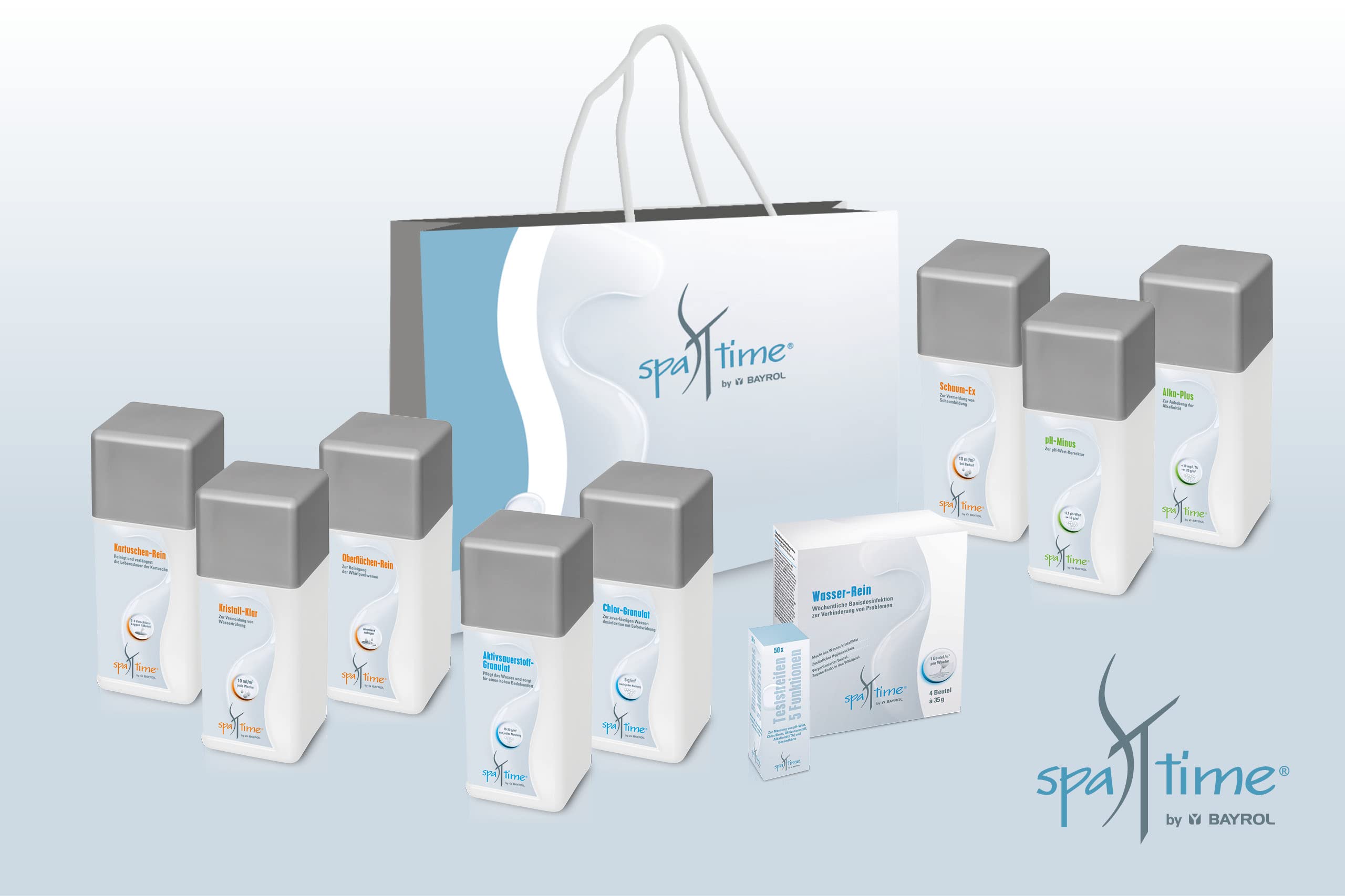 Bayrol SUPER Spar Angebot 4X Wasser-Rein von Spa Time, klar