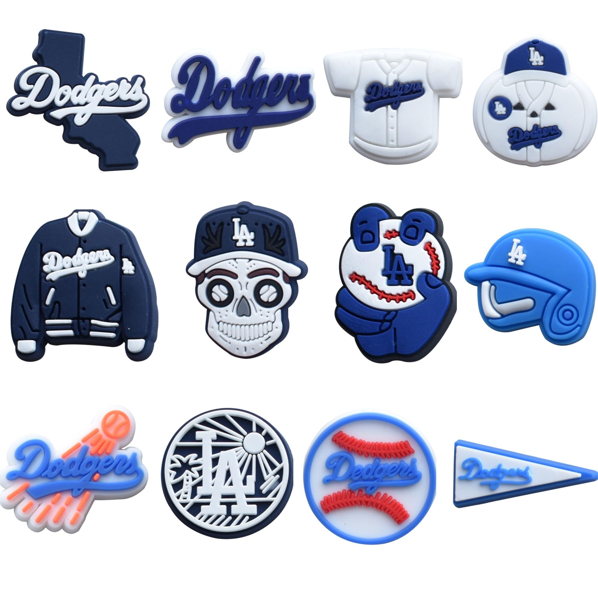 Baseball Shoe Charms PVC Sports Fans Decorations Team Charm for Clog Bracelets Sandals Gift for Boy Men Party Favor