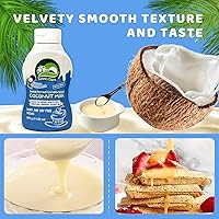 Vista 5 de Nature's Charm - Leche de coco condensada endulzada, botella para apretar, sin lácteos y soja, vegana, sin lactosa, sin gluten. Rico sabor a coco