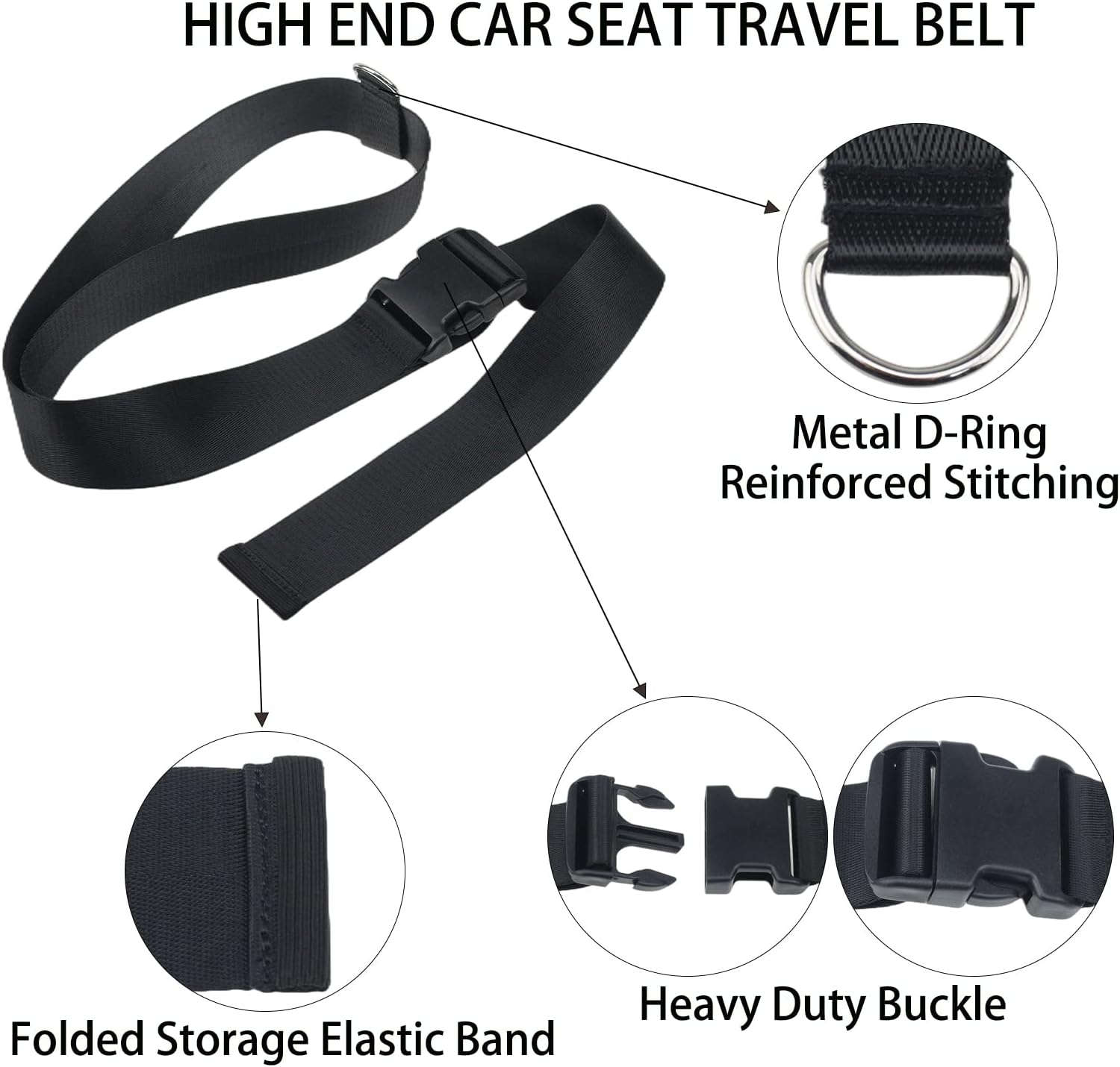 Car Seat Travel Strap car seat Luggage Strap for Airport Easily