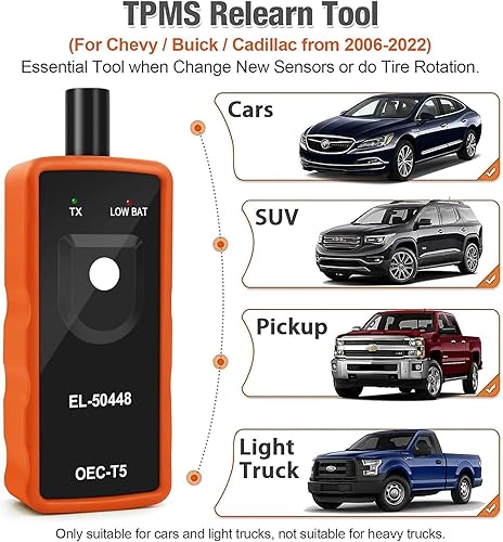 Miniatura 2 de JDIAG EL-50448 Herramienta de restablecimiento TPMS para el sistema de monitoreo de presión de neumáticos automático de GM, sensor de activación