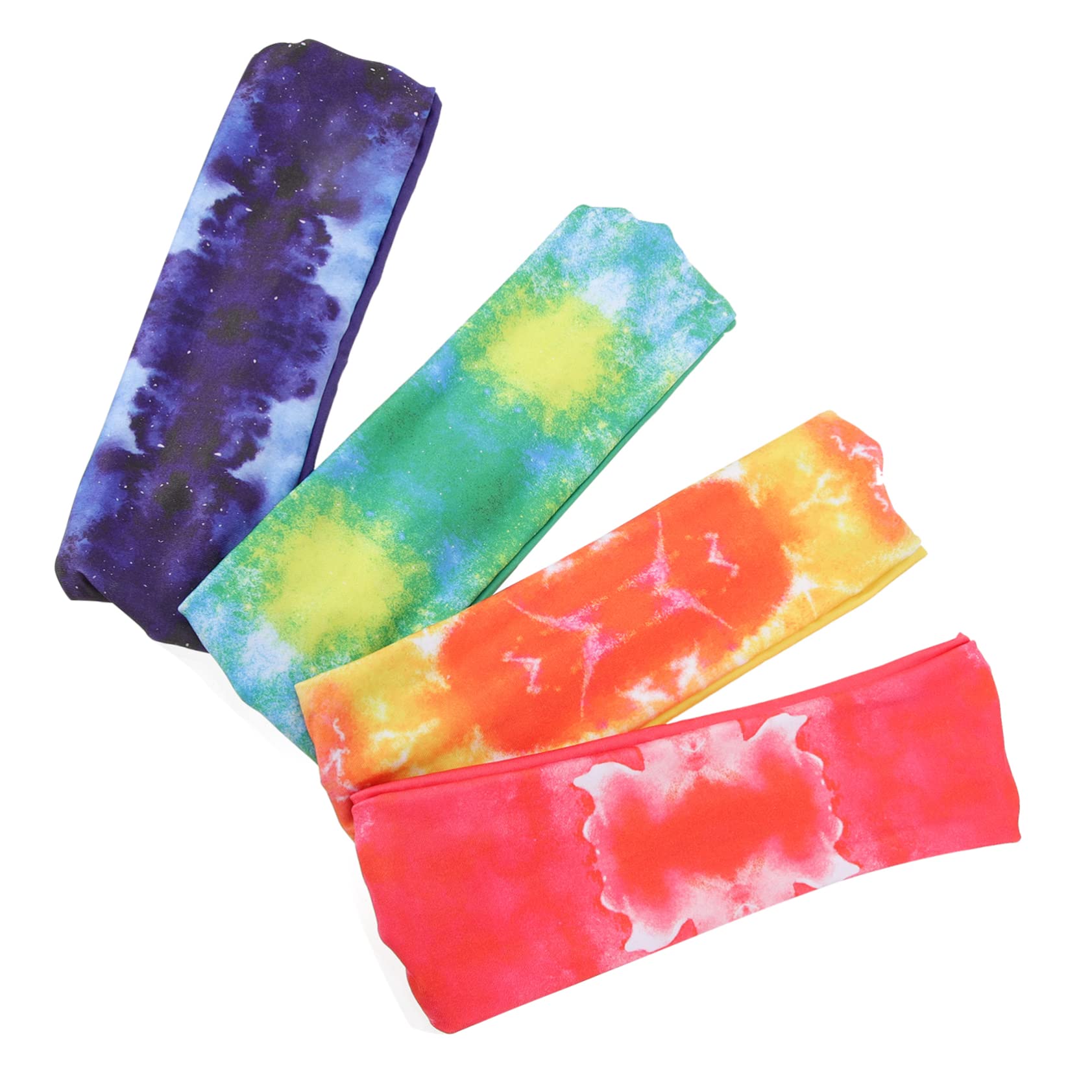 LIFKOME Fascia sportiva Tie Dye fasce sportive elastiche fasce per la corsa Yoga elastici scrunchies e per il sudore fascia per professionale poliestere
