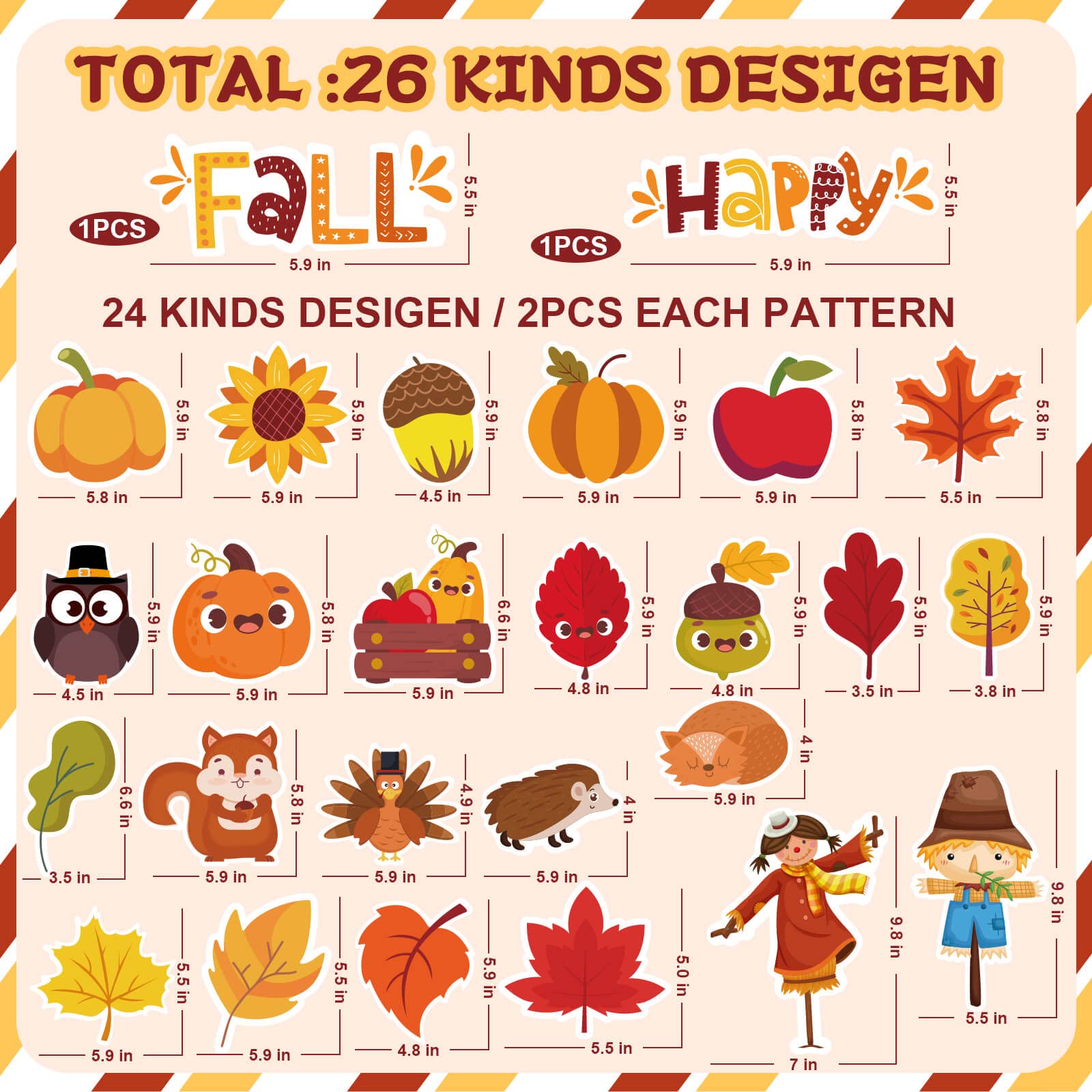 Halloween Pinnwand Bordüre, 20m Lang, 7.6cm Breit, Gewellte Papierbordüre Für Klassenzimmer-Dekoration, Tafel & Mehr – Bunte Muster, Einfach Zuschneidbar