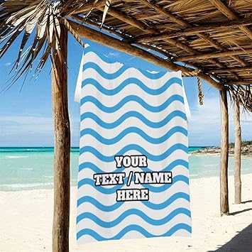Personalized Beach Towel with Name,Custom Bath Towel, Color Stripes Microfiber Beach Blanket Mat 3060 inches (Option 4)