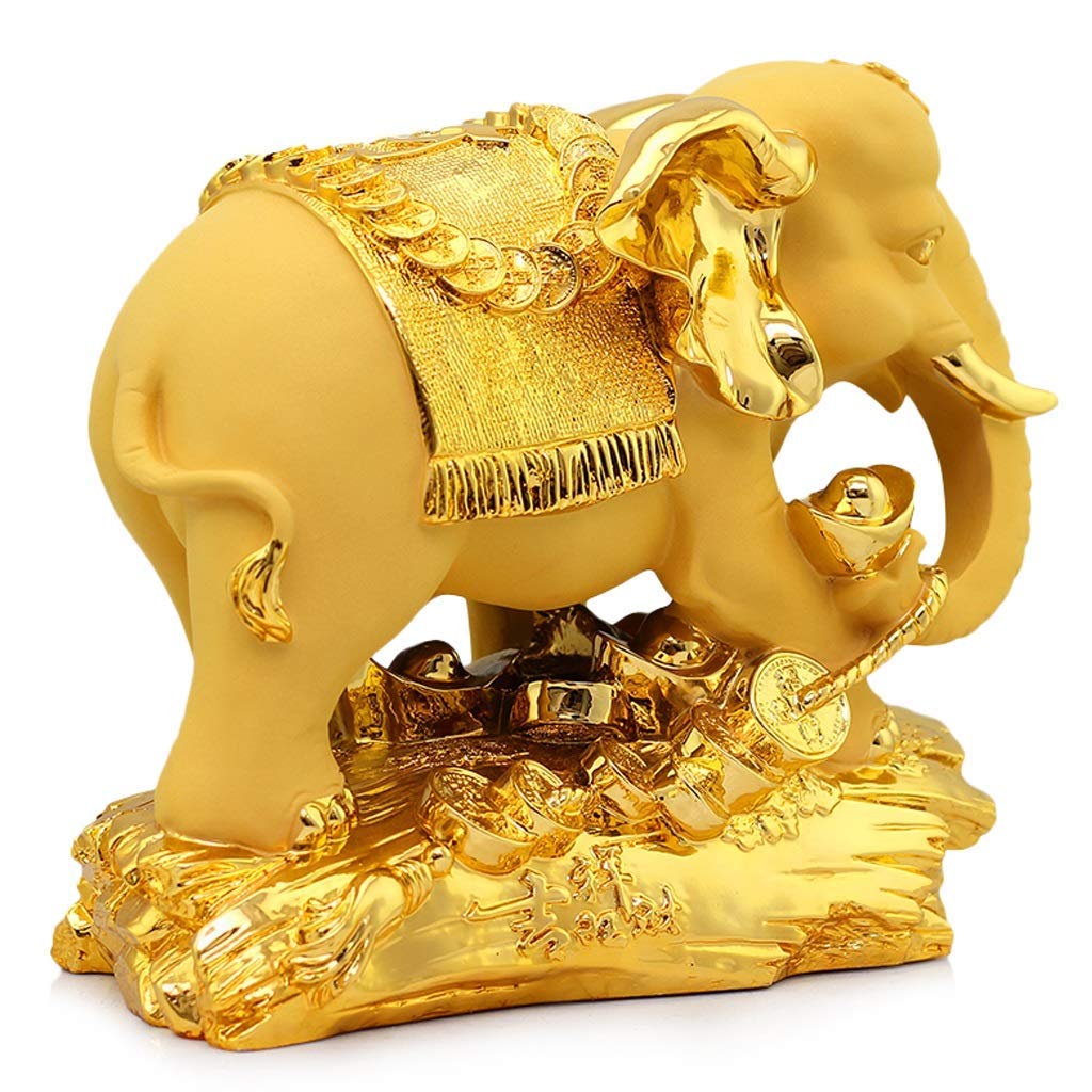 Figuras de Elefante de la Suerte, decoración de Apertura de Regalo, decoración Artesanal, decoración de Regalo para Suerte y Riqueza, hogar u Oficina, estatuas, Escultura de