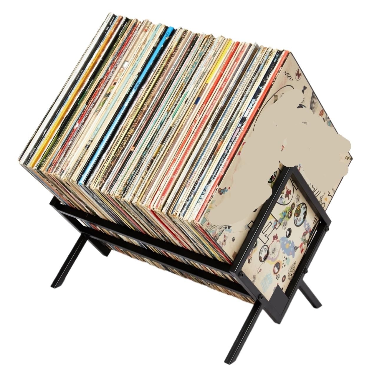 VHdryEDT Sturdy Vinyl Record Storage Record Storage Racks Vinyl Holder Stand Multiuse Rack For Magazines Files Albums Magazine Stand