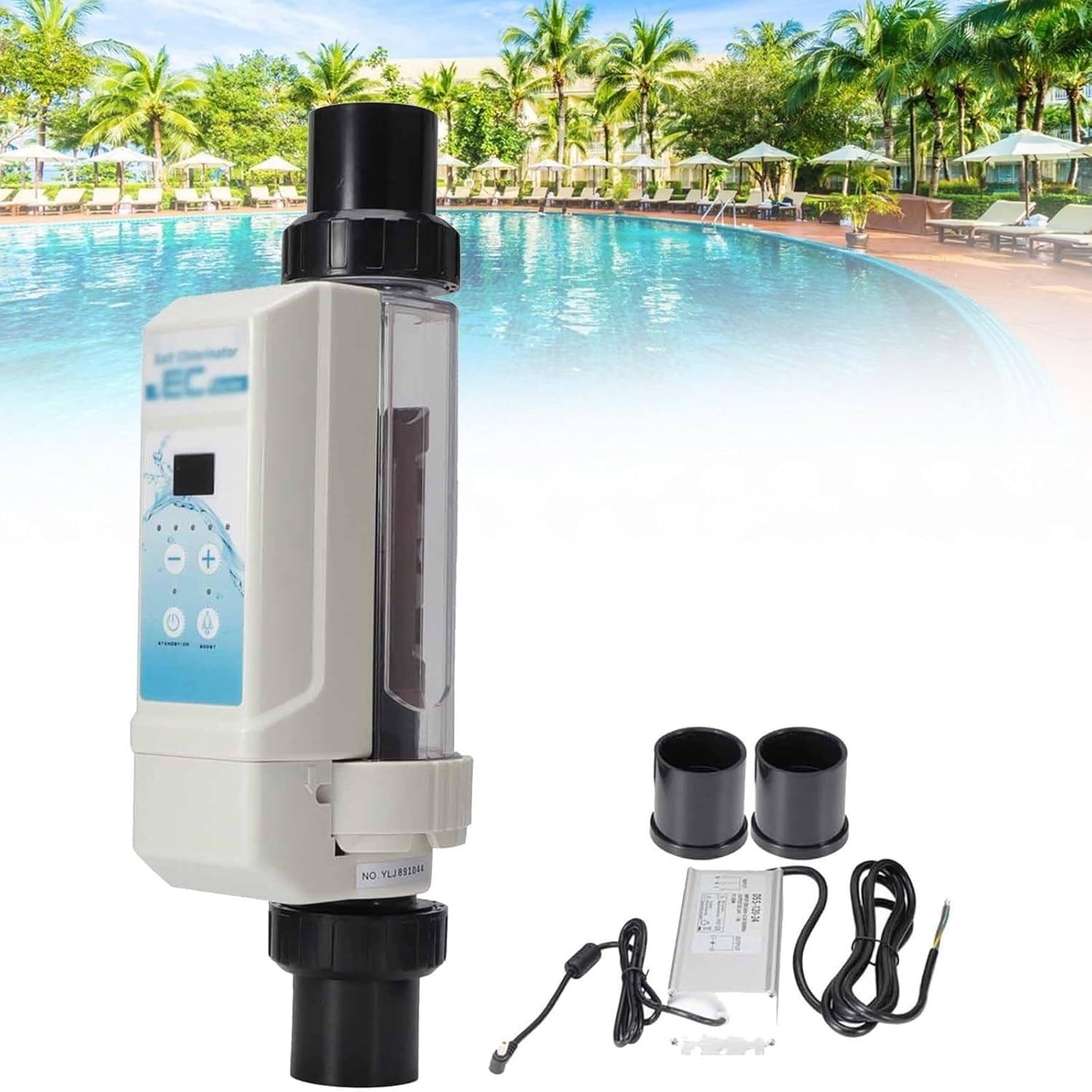Chlorinateur au sel, chlorinateur au sel autonettoyant Automatique 16g/h