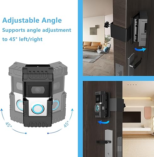 Miniatura 3 de Soporte antirrobo para timbre con ángulo ajustable (45 izquierdaderecha), soporte para timbre de puerta de video 1233 Plus4(versión 2020)(versión