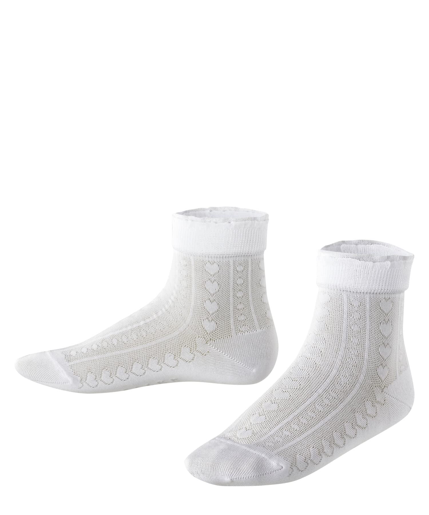 FALKE Unisex Kinder Romantic Net Socken atmungsaktive biologische nachhaltige Baumwolle hautfreundlich verstärkt dünn festlich fein elegant mit Rüsche am Bündchen ideal zur Kommunion 1 Paar