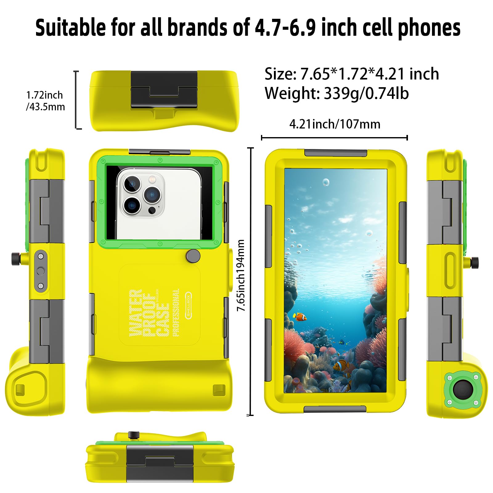 Funda Impermeable IPX8 Resistente al Agua Profunda 15 m Universal Buceo Profesional teléfono subacuático Funda para iPhone Samsung Huawei Xiaomi