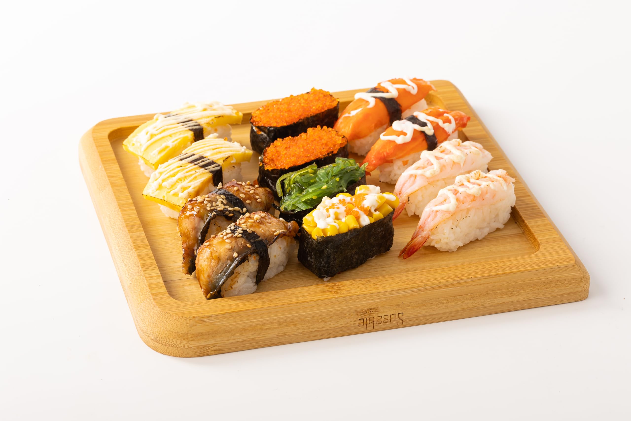 Susable Lava Stone Steak BBQ Serving Board Set, Hot Stone Stone Grill Set Made of Bamboo Board, Lava Stone - Image 3