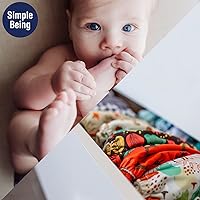 Vista 7 de Simple Being Pañales de tela reutilizables, doble refuerzo, talla única, lavables, suaves, absorbentes, impermeables, ecológicas, unisex, para bebé