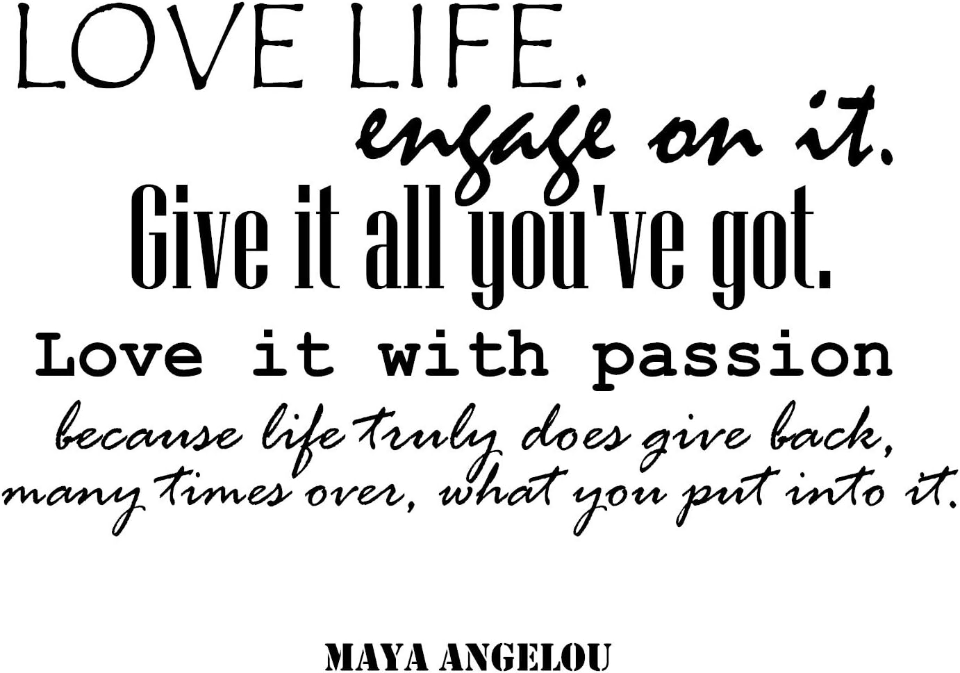 Maya Angelou Quotes Inspirational Wall Decals Vinyl Wall