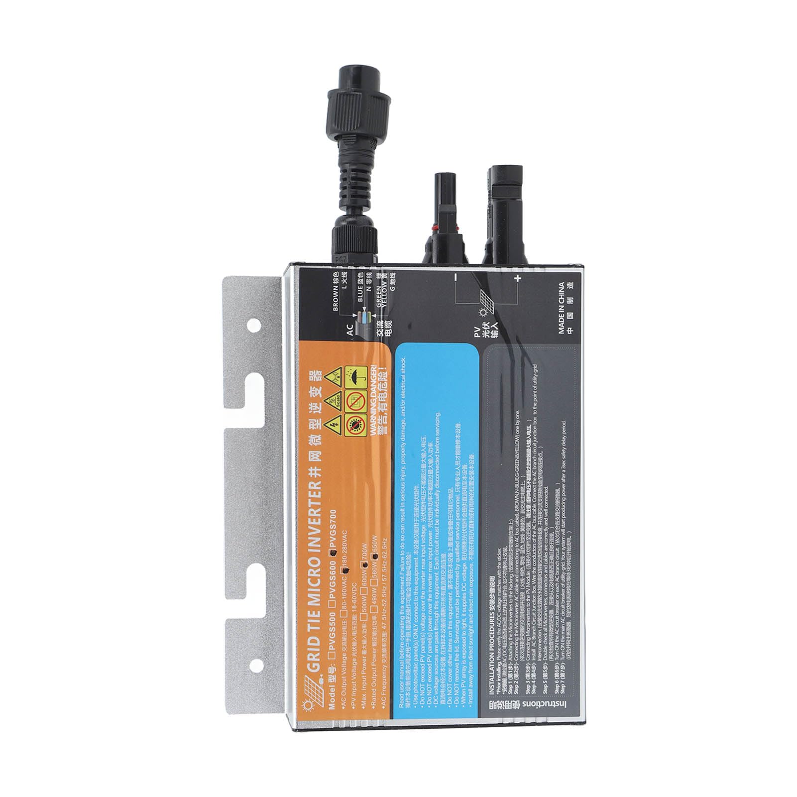 Domary Mikroinwerter Sieciowy PVGS 700 W Czysta Fala Sinusoidalna AC 220