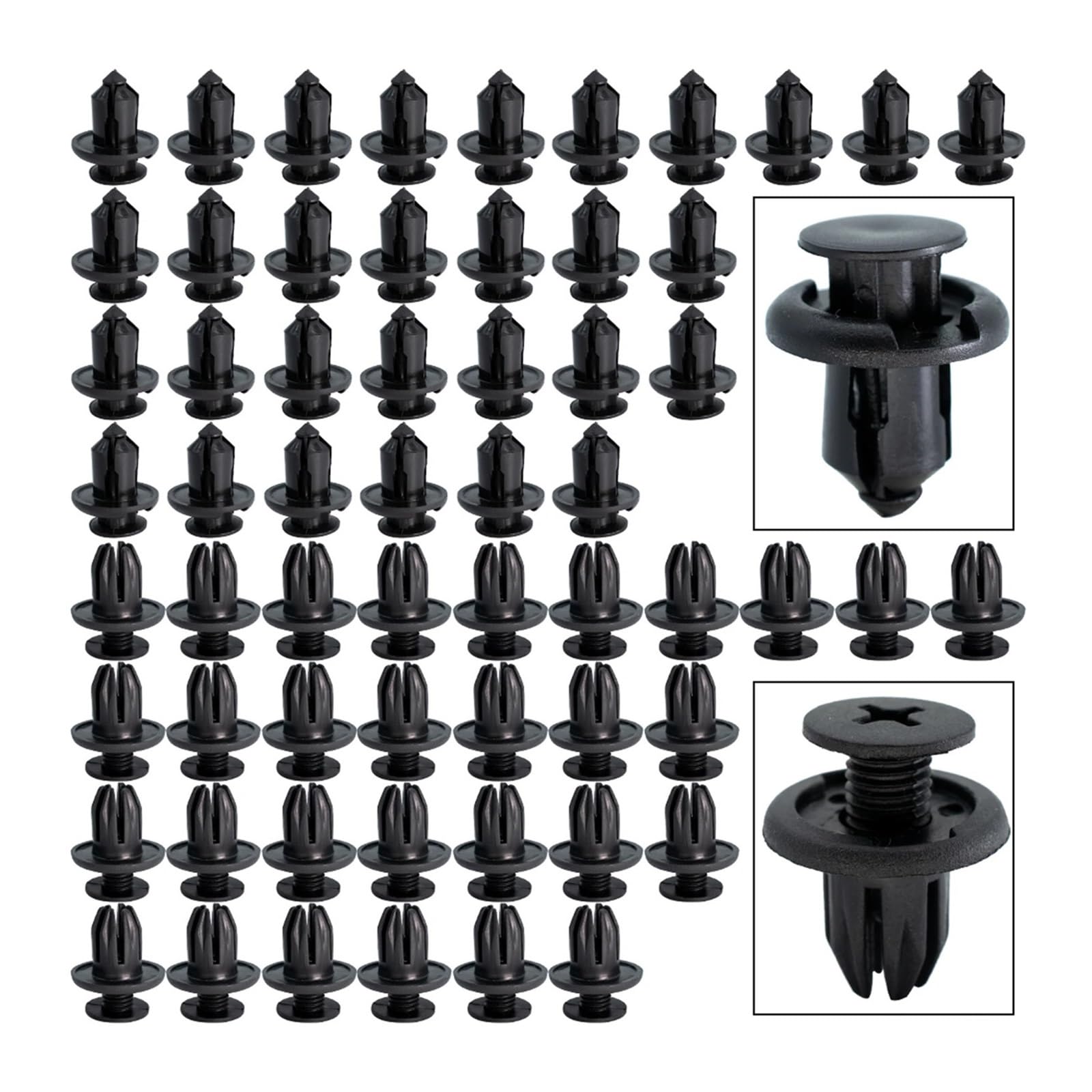 KXFVYNE 180PCS 6 Sizes Auto Fastener Car Body Push Pin Rivet Trim Moulding Clips Bumper Fenders Retainer