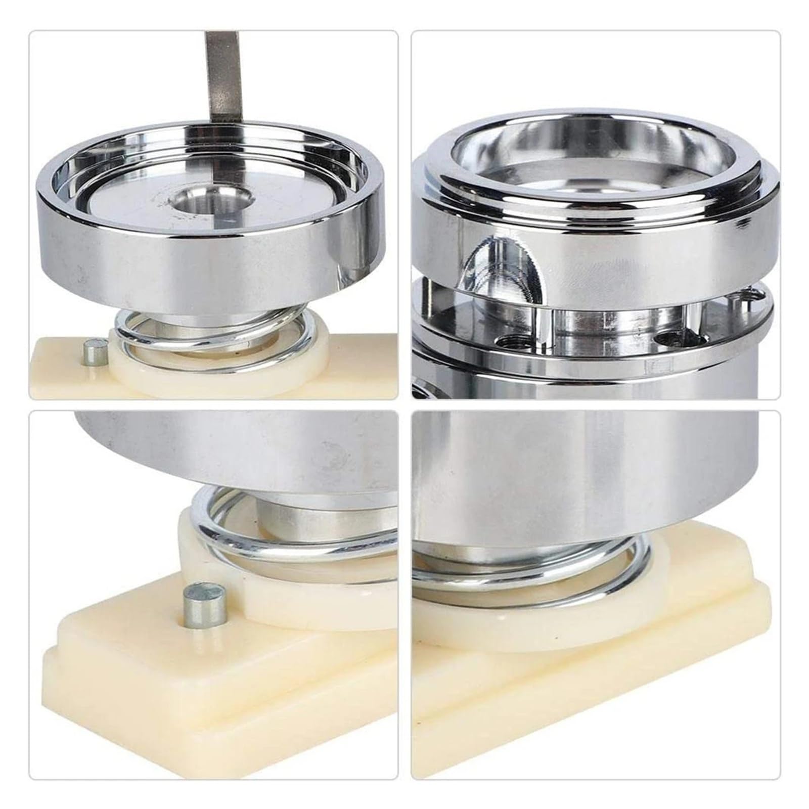Maszyna do produkcji guzików 25 mm-75 mm, maszyna do produkcji przypinek ze 100 częściami + wykrawarka okręgów + forma, zestaw do samodzielnego wykonania przypinek Produkcja DIY(44MM)