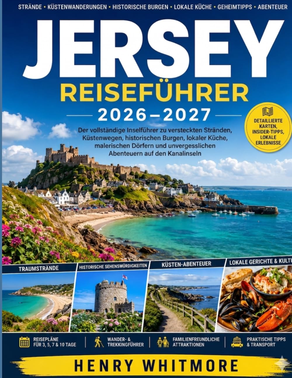 Reiseführer New Jersey & Kanalinseln 2026–2027: Entdecken Sie Jerseys atemberaubende Küsten, historische Schlösser, versteckte Strände, malerische ... für einen unvergesslichen Inselurlaub