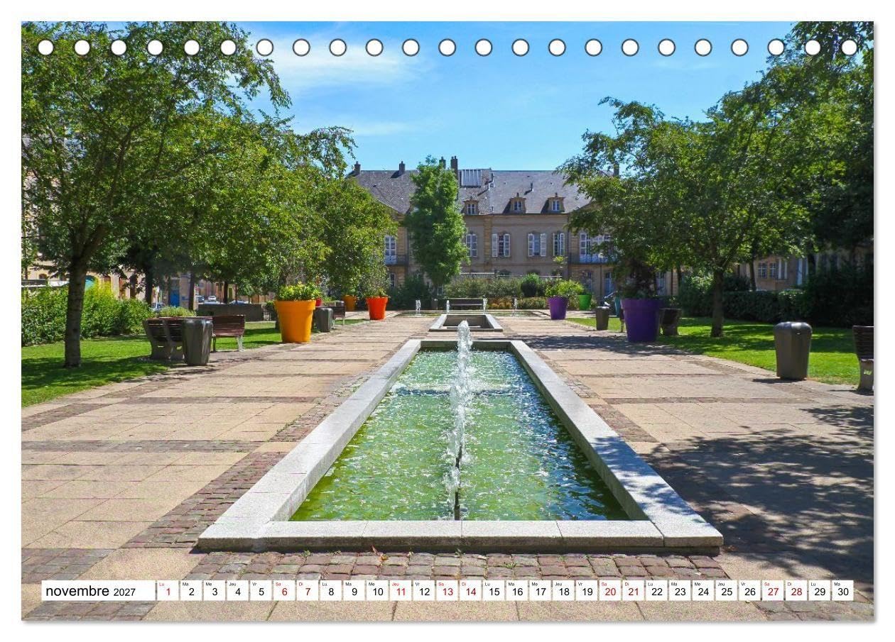 Nancy et Metz - Trésors uniques en Lorraine (Calendrier de bureau 2027 DIN A5 vertical), CALVENDO calendrier mensuel: Nancy et Metz, deux villes lorraines où histoire et art se rencontrent.