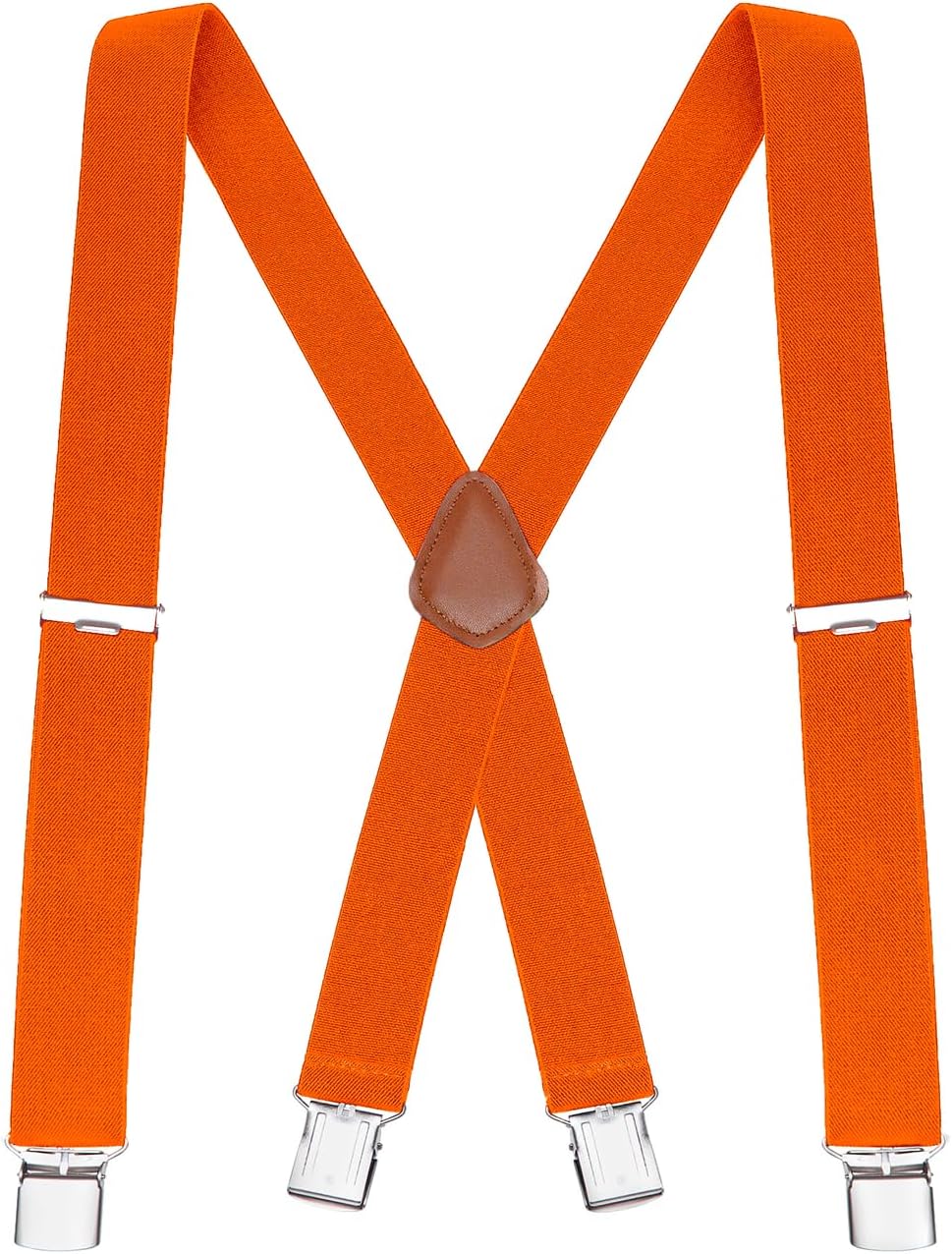 Buyless Fashion Suspenders for Men - 48" Elastic Adjustable Straps 1 1/4" - X Back