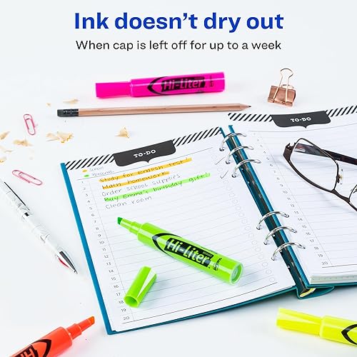 Miniatura 6 de Avery Hi-Liter - Rotuladores de punta biselada para escritorio tinta a prueba de manchas