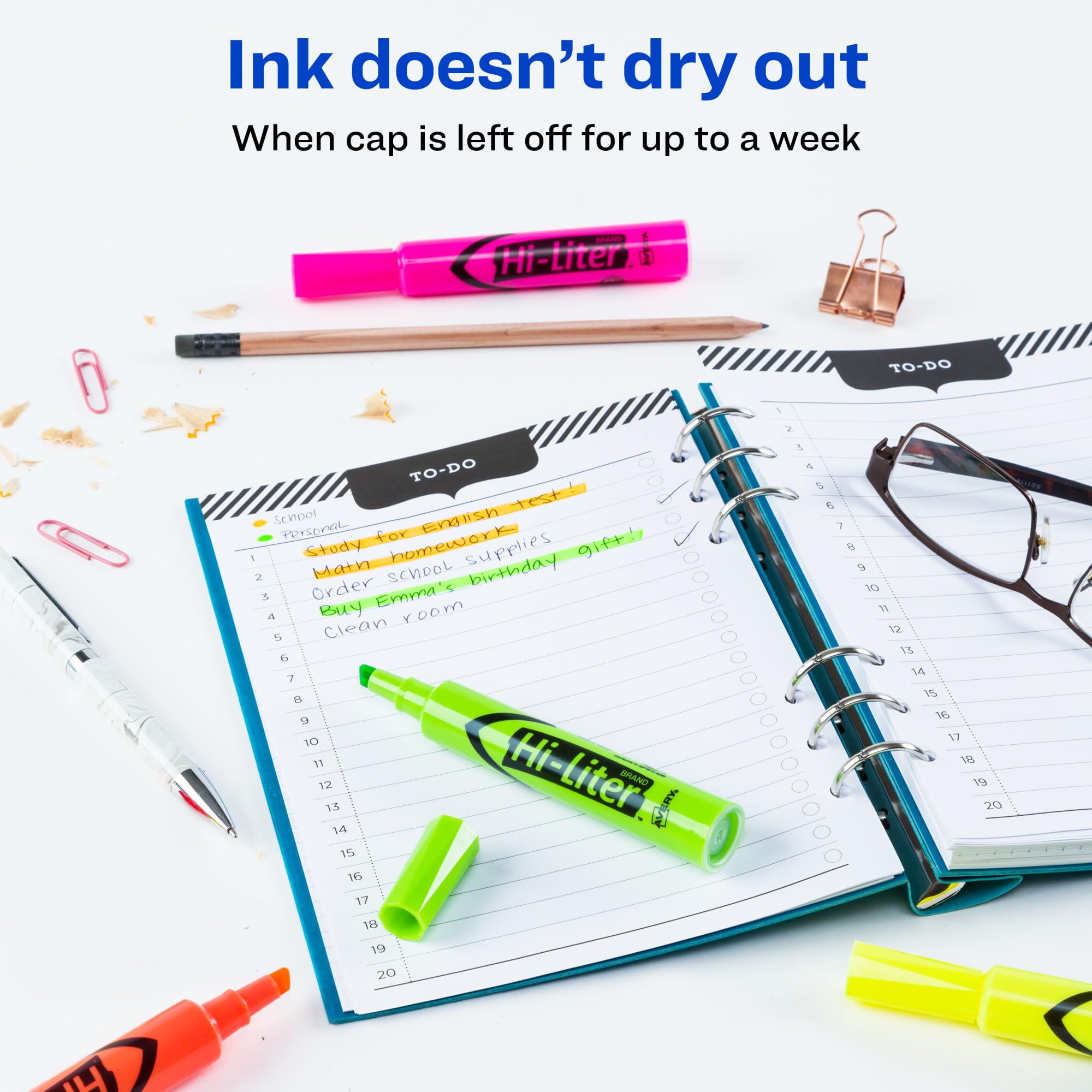 Avery Desk Style Highlighters venduto in confezioni da 6