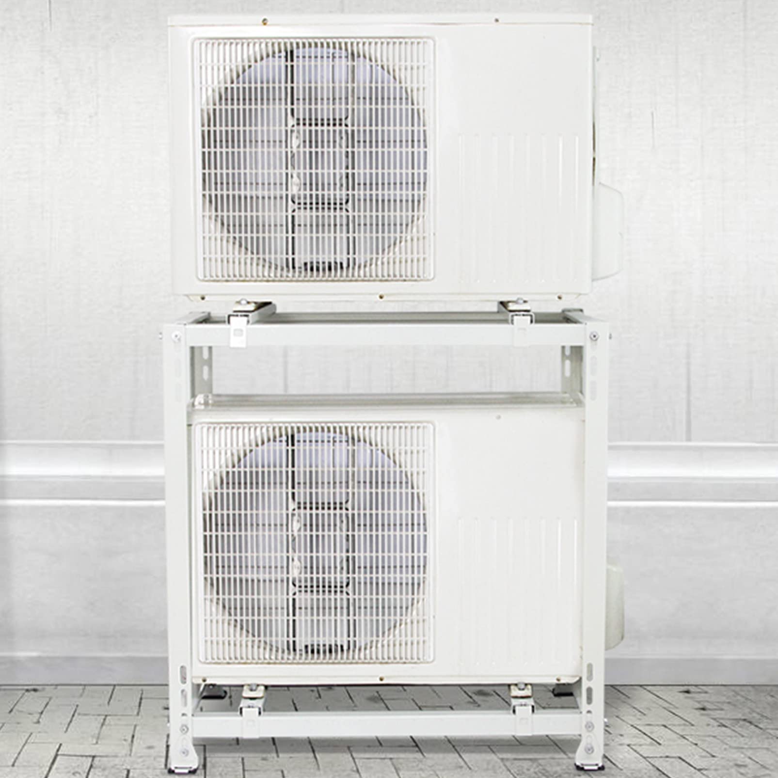 Soporte de Suelo de Dos Niveles para acondicionadores de Aire Mini Split, Soporte de Soporte de Condensador de Acero galvanizado, Base de Bomba de Calor, diseño Universal