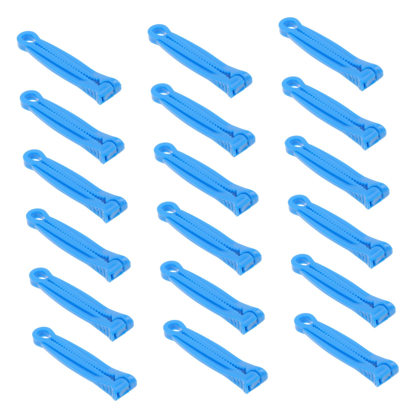 GALPADA 100pcs Plastic Cord Clamps for Sheep Livestock Farm Tools Tooth-Shape Design