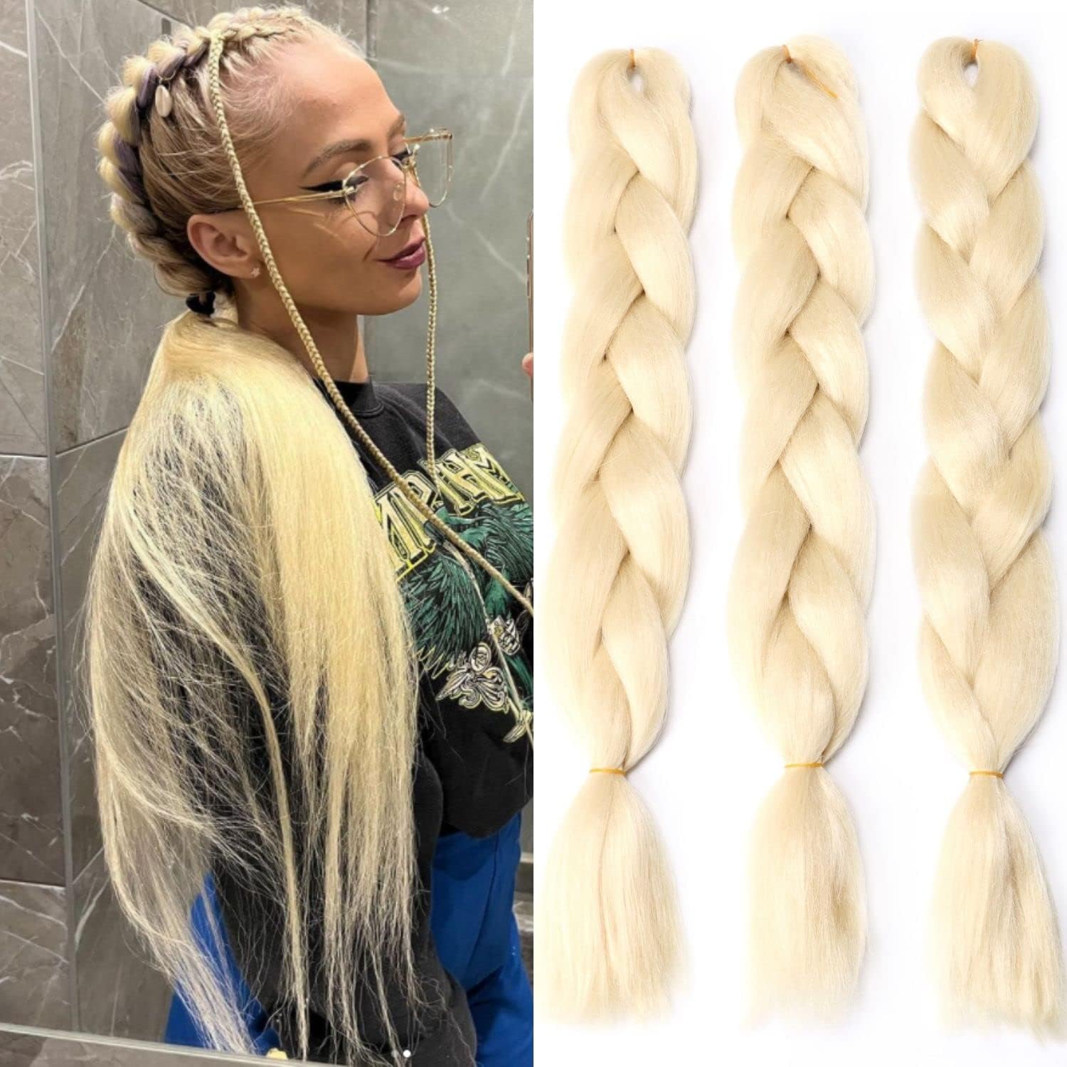 Blonde hair braid extensions Clearance