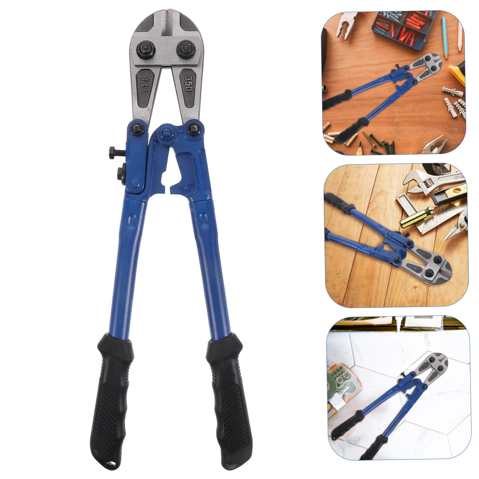 Cortador de Pernos de 14 Pulgadas en Acero T8, Manual | Mango de Goma, Diseño de Ahorro de Esfuerzo, Uso Portátil, Corte de Cables y Varillas en Distintas Tareas