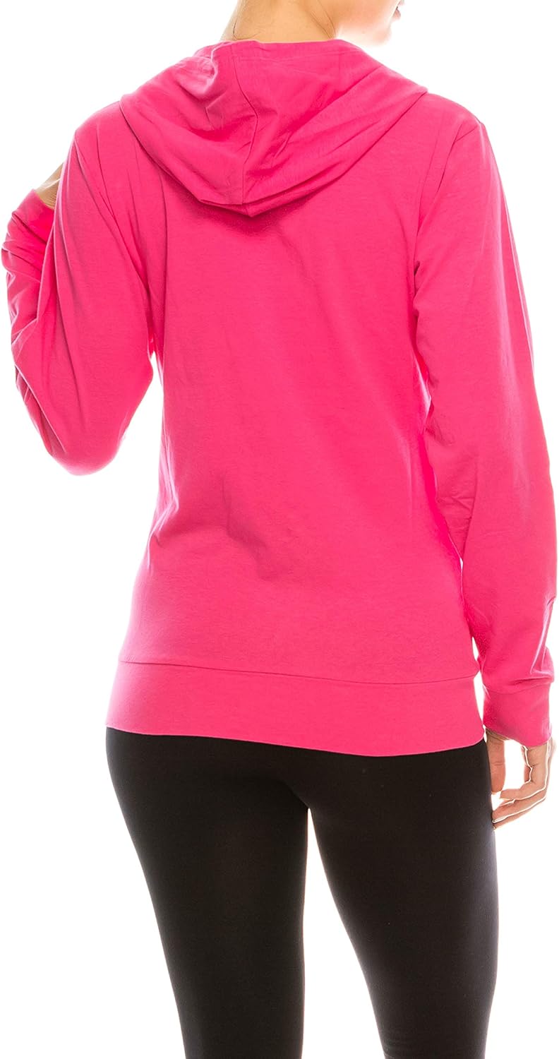 Eevee Women's Full Zip Hoodie - Lightweight Jacket Active Sweater Hooded Sweatshirt Slim Fitting Yoga Activewear - Image 4