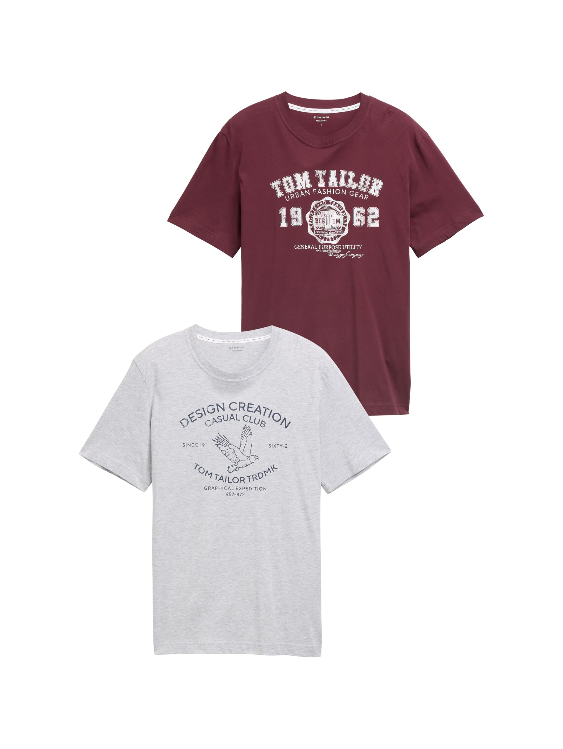 Tom Tailor Herren T-Shirts im 2er-Pack