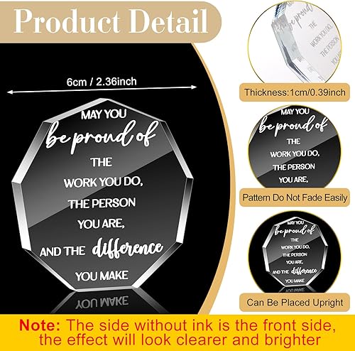 Miniatura 2 de Premios de agradecimiento al empleado para compañero de trabajo Acrílico Regalo de agradecimiento Empleado del mes Que esté orgulloso del trabajo