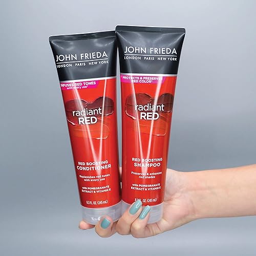 Miniatura 7 de John Frieda Champú de refuerzo rojo radiante champú diario ayuda a mejorar los tonos de cabello rojo 83 onzas con granada y vitamina E