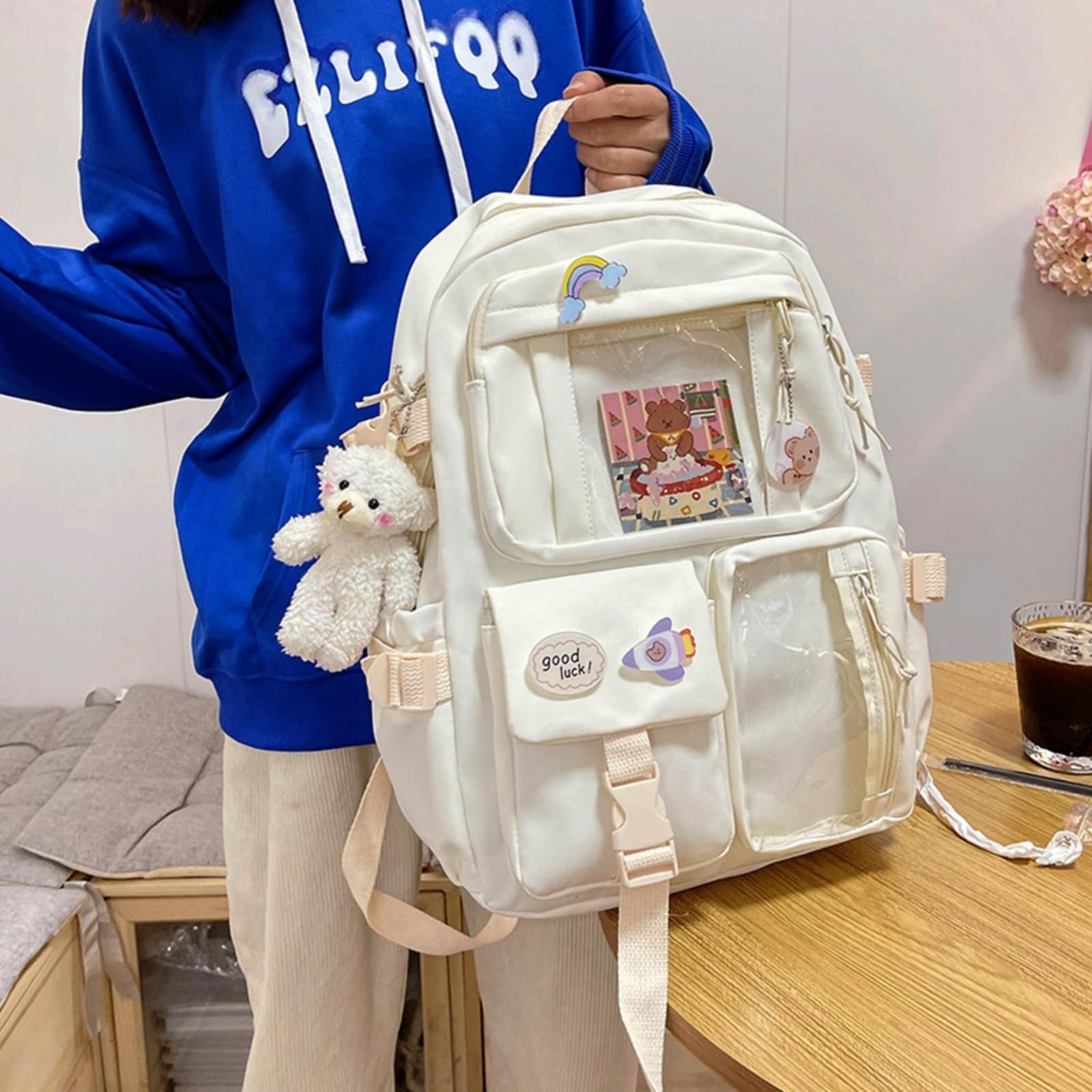 Mochila escolar Zaino in Nylon, Borsa per Studenti Multi-Tasca Impermeabile, Laptop di Moda Le Donne Mochilas Viaggio Giornaliero della Scuola