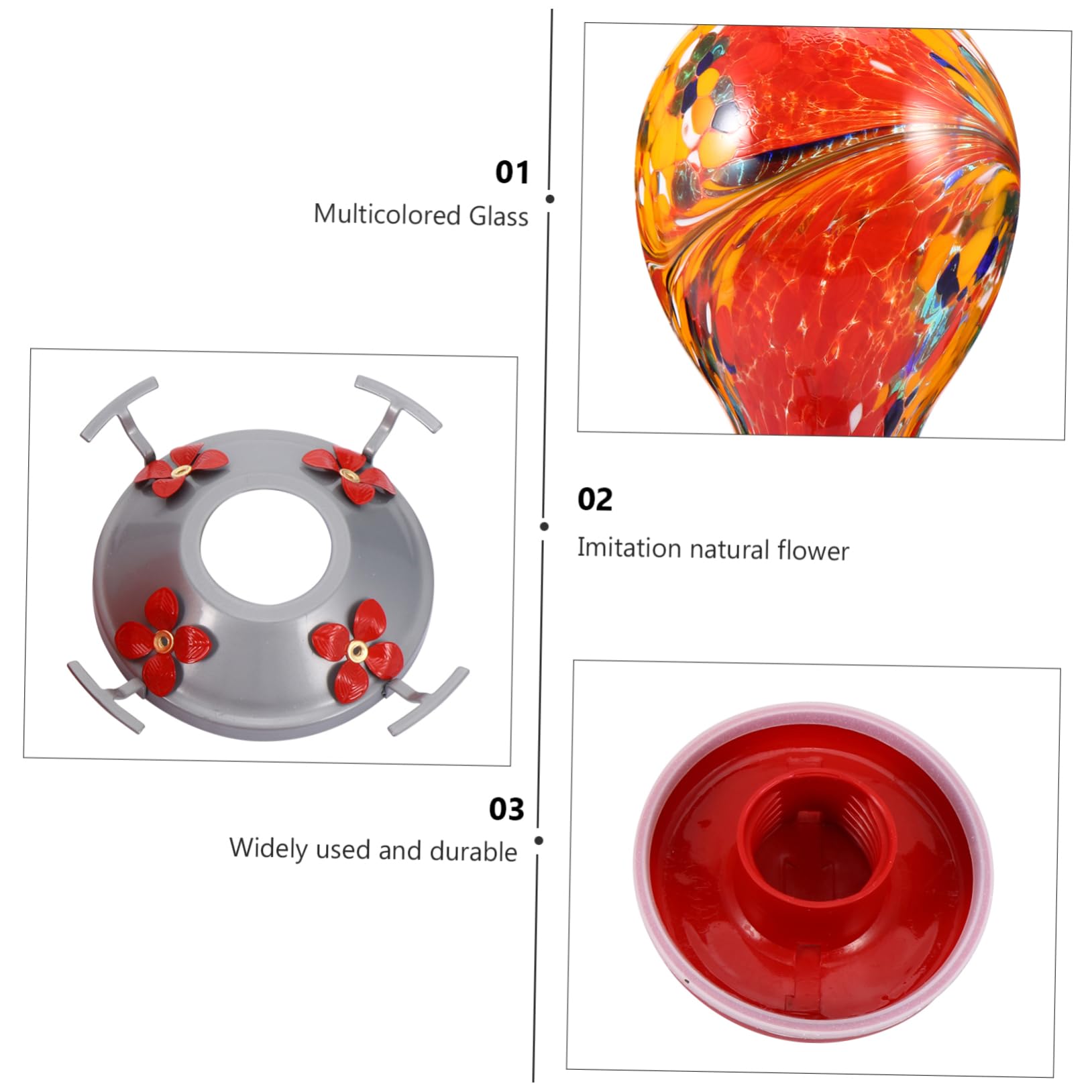 ifundom alimentatore mangiatoia solare per uccelli mangiatoie per uccelli per l'esterno Birdfeeder sospeso contenitori mangiatoie per uccelli da esterno forniture di uccelli ferro da stiro