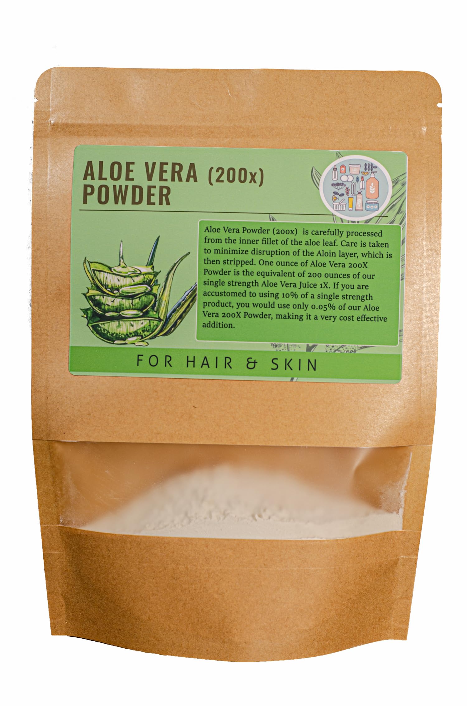 Amazon.com: Aloe Vera Gel Powder 200x Cosmetic Grade 4 Ounces : Health &  Household