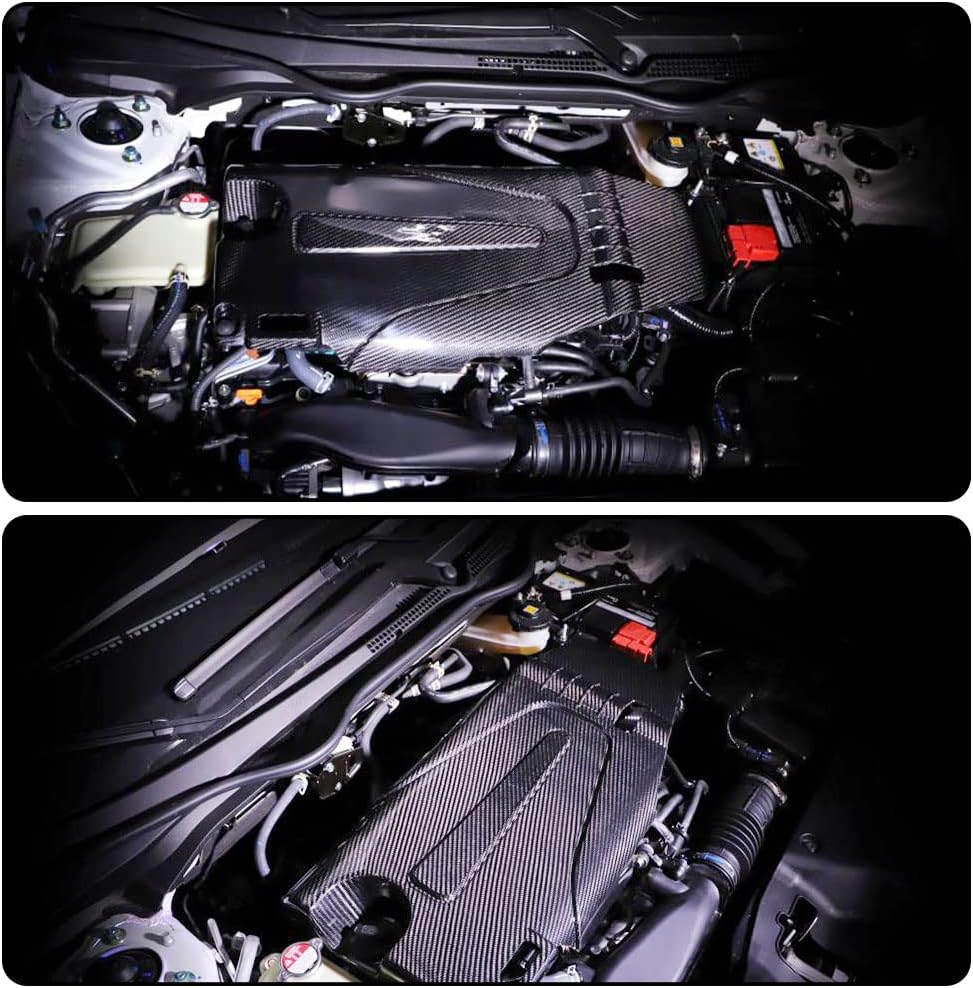 Dry Carbon Fiber Engine Hood Cover for Honda Civic 10th 2016-2021 Engine Valve Cover Bonnet Hood Kit Factory Outlet