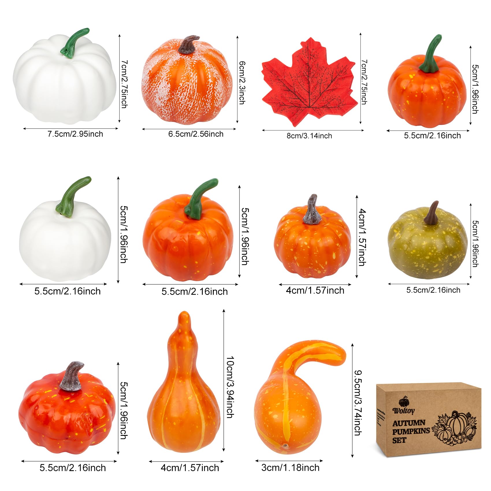 Accessoire Thanksgiving Lot De 50 Décorations Automne Et Halloween - Citrouilles, Feuilles, Glands Et Pommes De Pin Artificiels Accessoire Déco Saisonnier