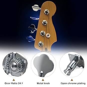 Amazon.com: MAXCHEER Guitar Bass Tuners Bass Guitar Tuning