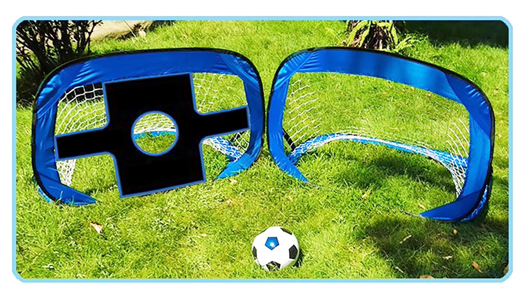 Porta da calcio per bambini, pieghevole e portatile, attrezzatura per allenamento da calcio, 4 modalità, migliora le abilità calcistiche e la coordinazione, perfette per uso in giardino, interni ed