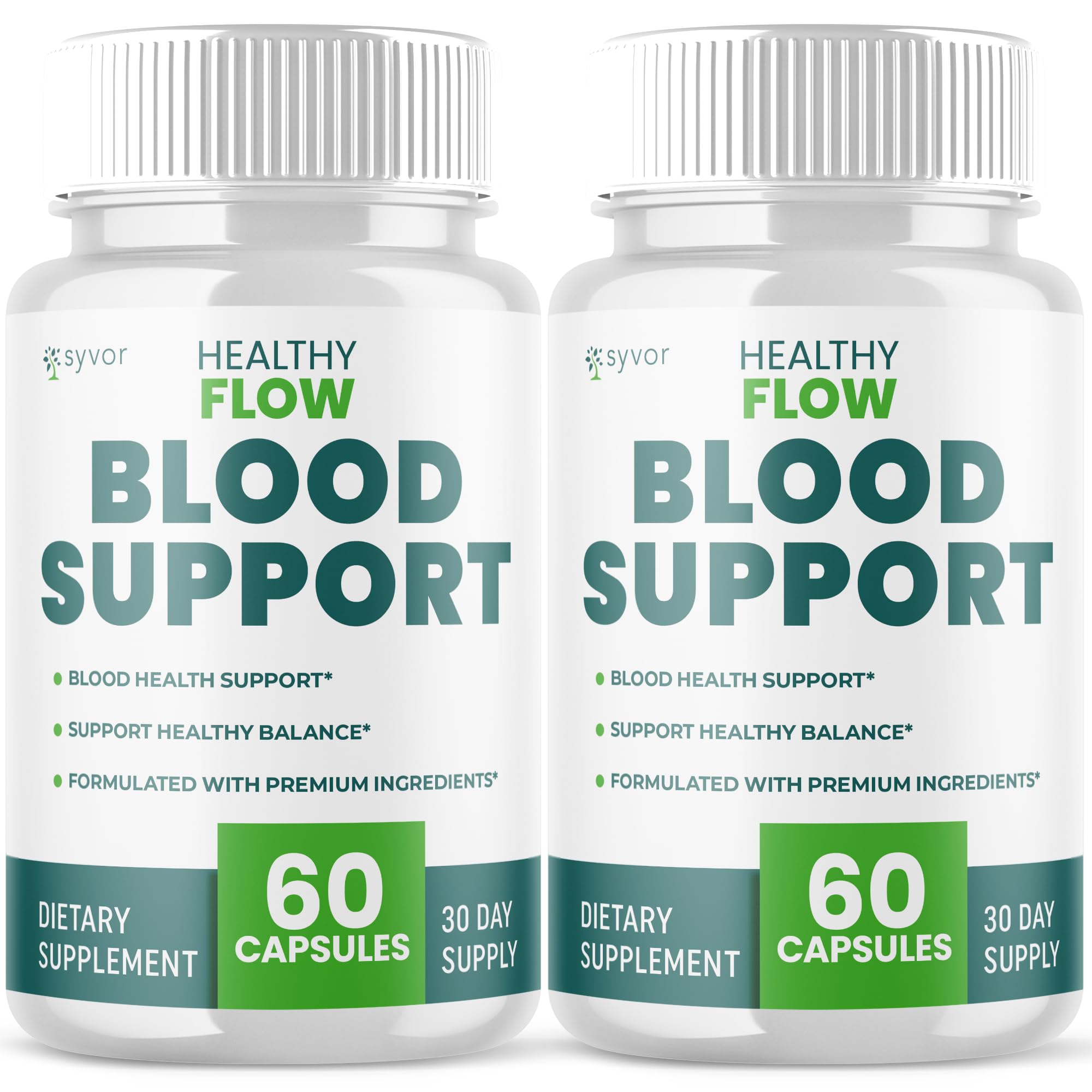 (2 Pack) Healthy Flow Blood Support Capsules, Supplement (120 Capsules)